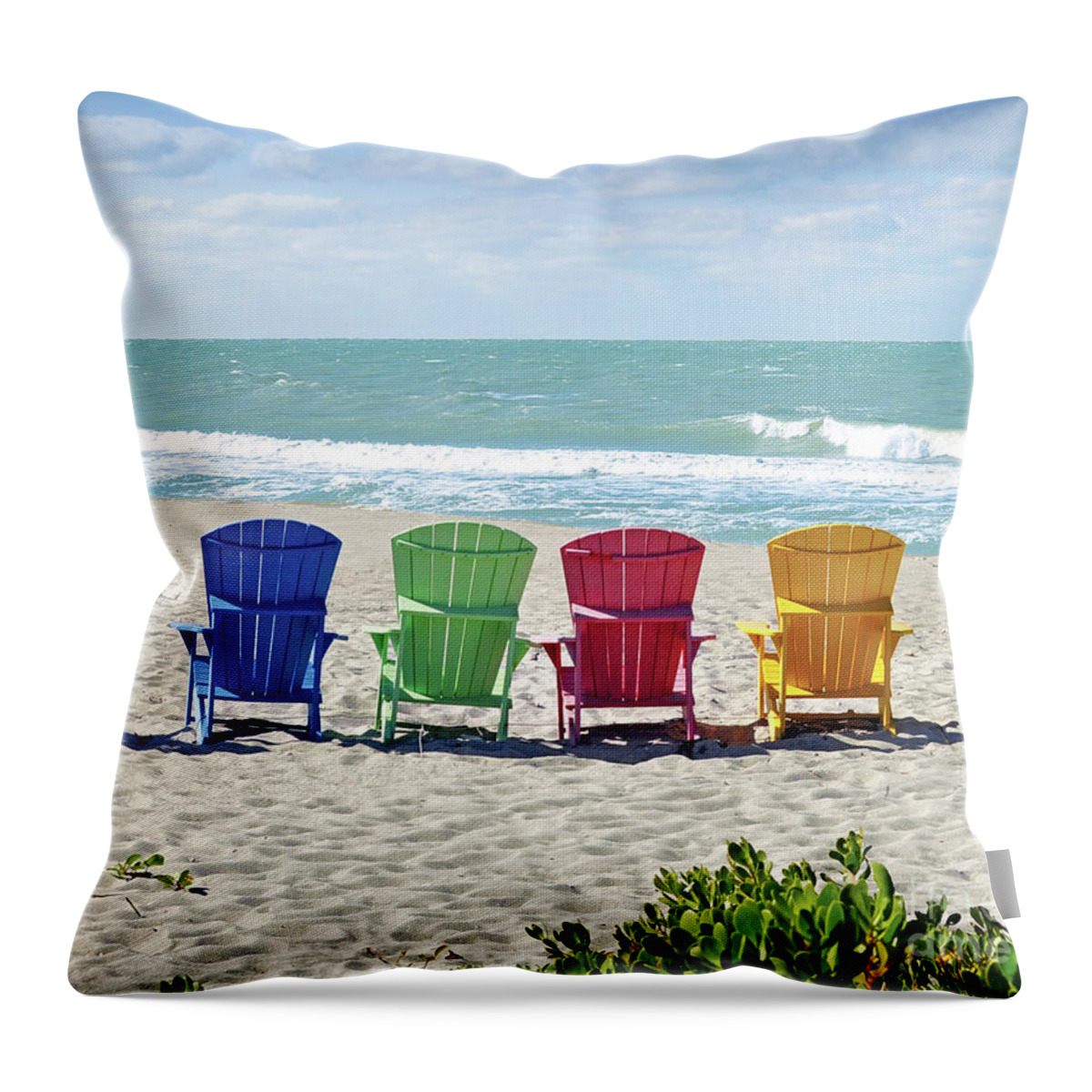 Florida Throw Pillow featuring the photograph Surroundings - Colors Of Captiva by Chris Andruskiewicz