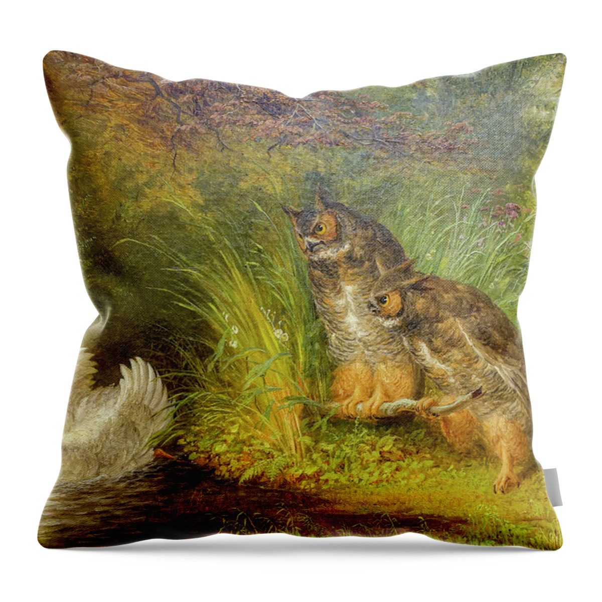 William Beard Throw Pillow featuring the painting Susanna and the Elders by William Holbrook Beard