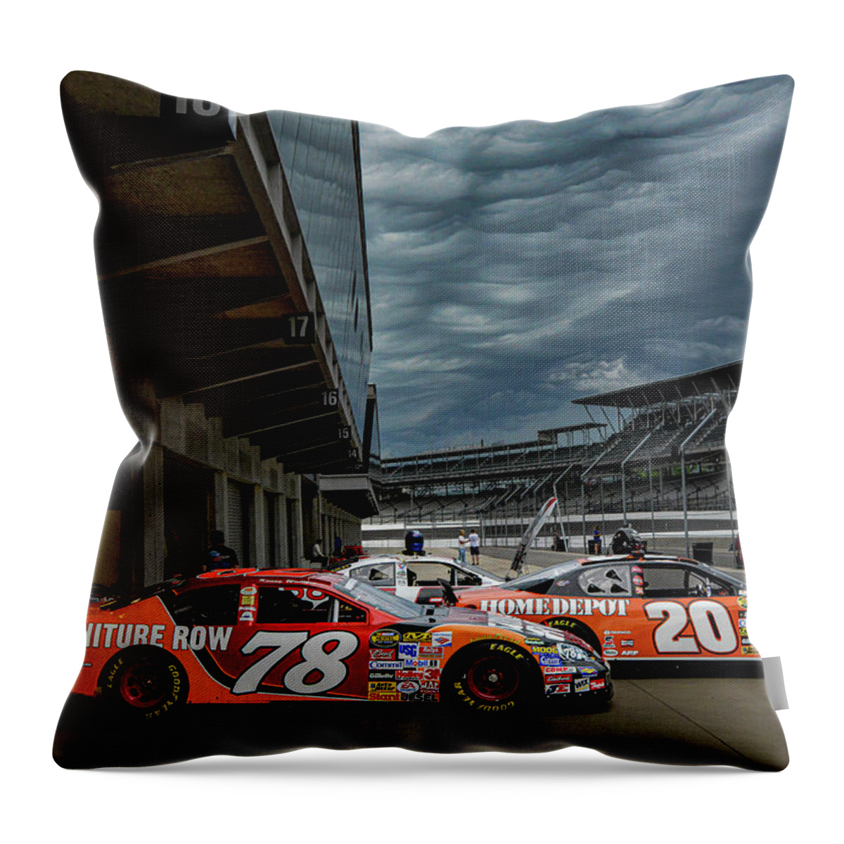 Nascar Throw Pillow featuring the photograph SVRA at Indy 2023 by Josh Williams