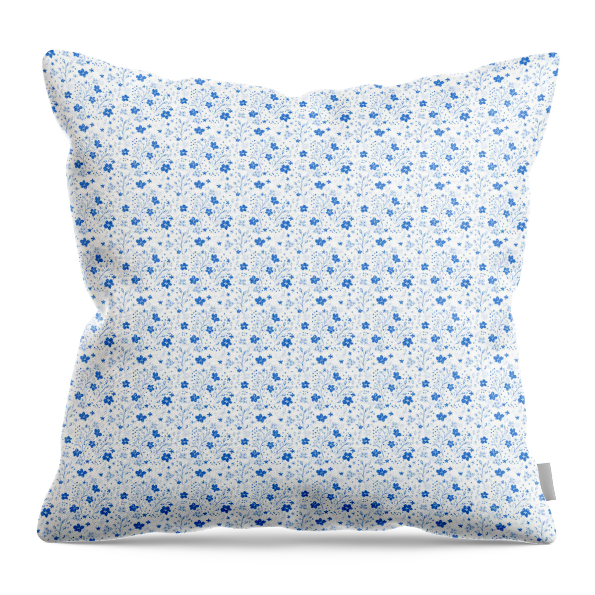 Flowers Throw Pillow featuring the painting Sweet Blue Flowers by Shari Warren