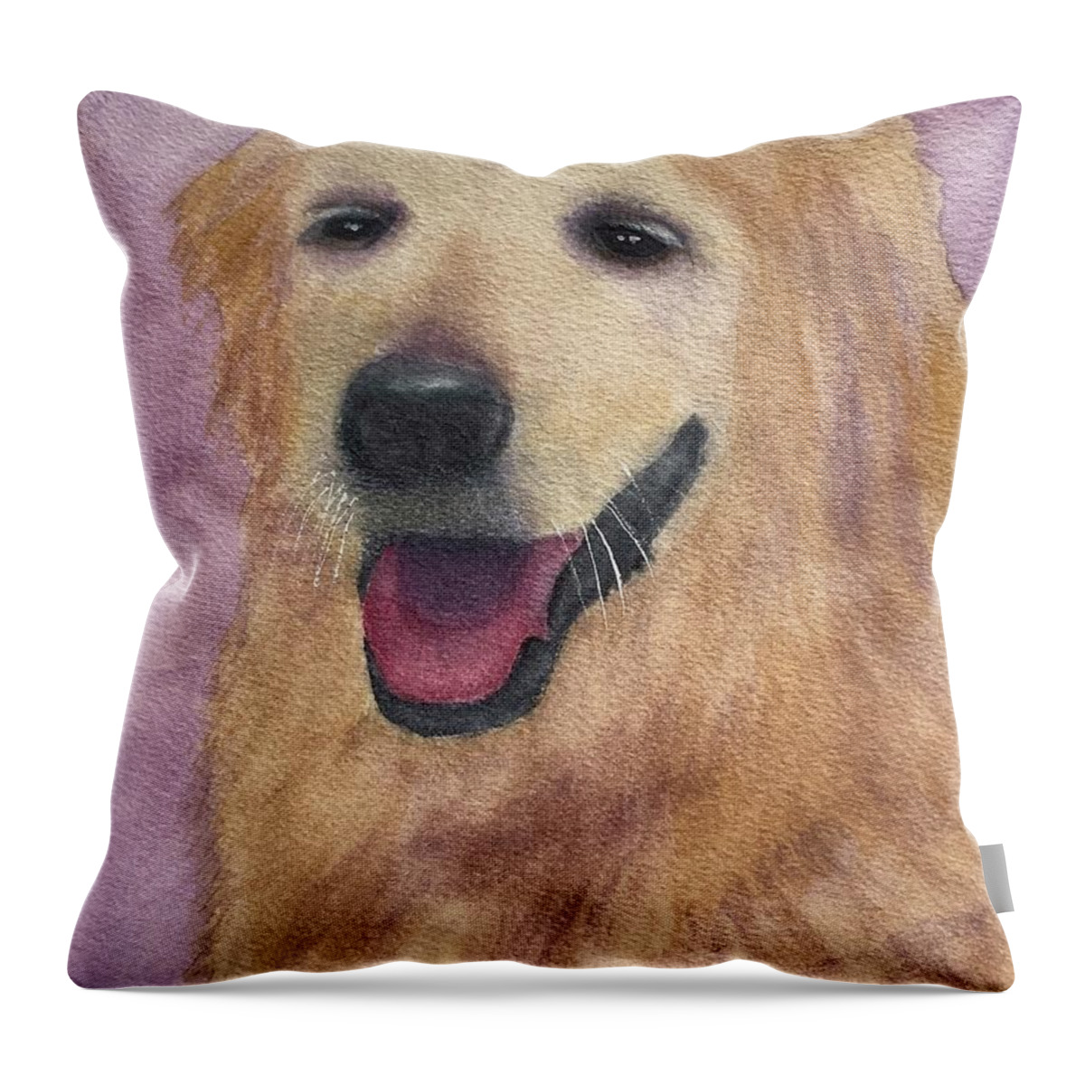 Dog Throw Pillow featuring the painting Sweet Clover by Sue Carmony