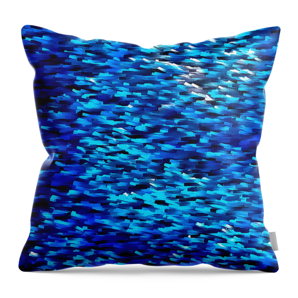 Painting Throw Pillow featuring the painting Swimming Upstream by Anthony M Davis