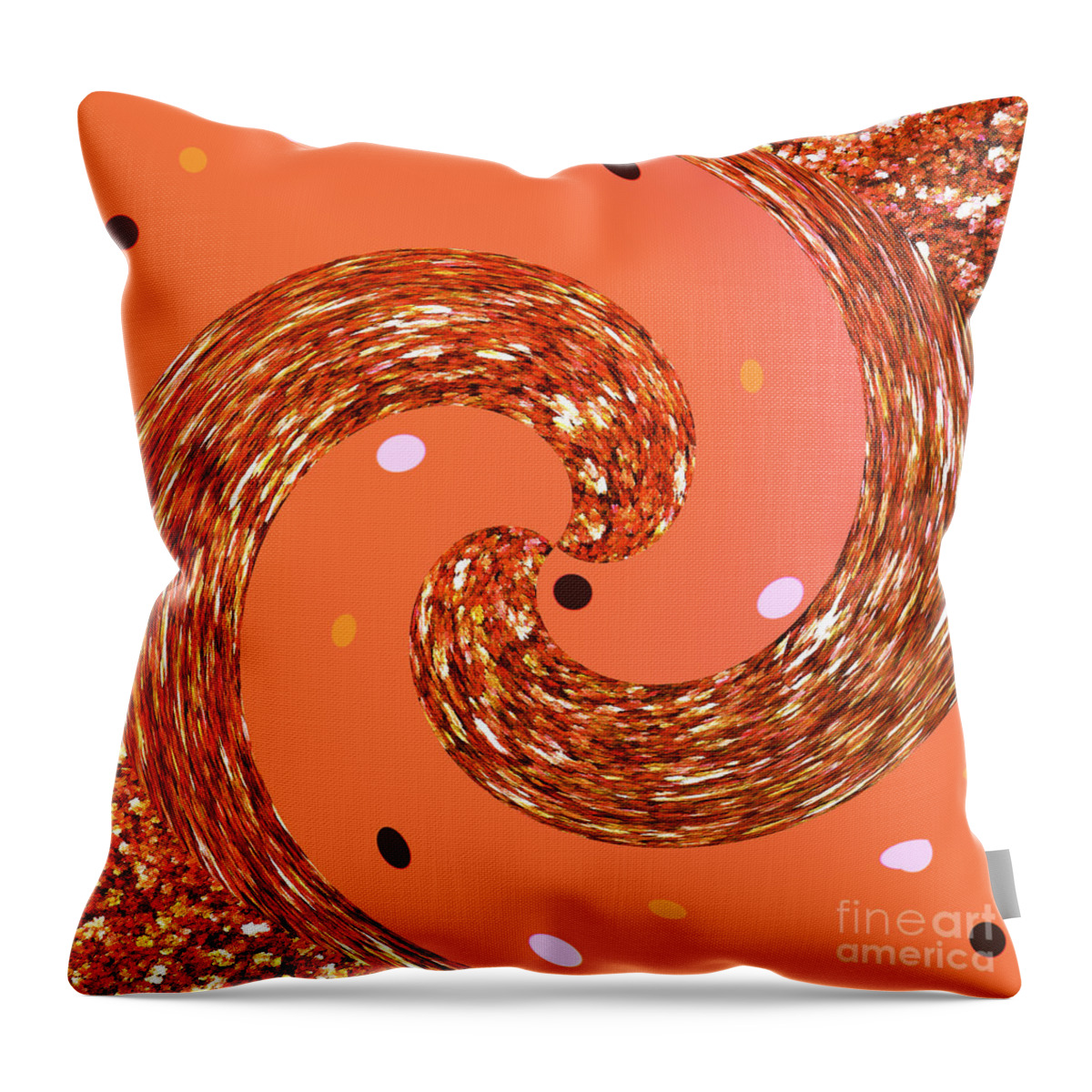 Swirls Throw Pillow featuring the digital art Swirl Abstract by Kae Cheatham