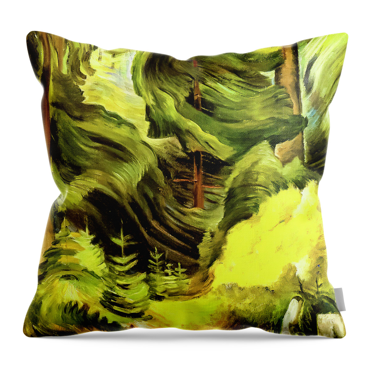 Swirl Throw Pillow featuring the painting Swirl by Emily Carr 1937 by Emily Carr