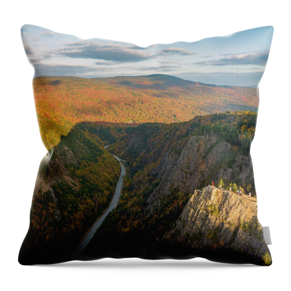 Autumn Throw Pillow featuring the photograph Table Rock - Dixville Notch, NH - 10/1/23 by John Rowe