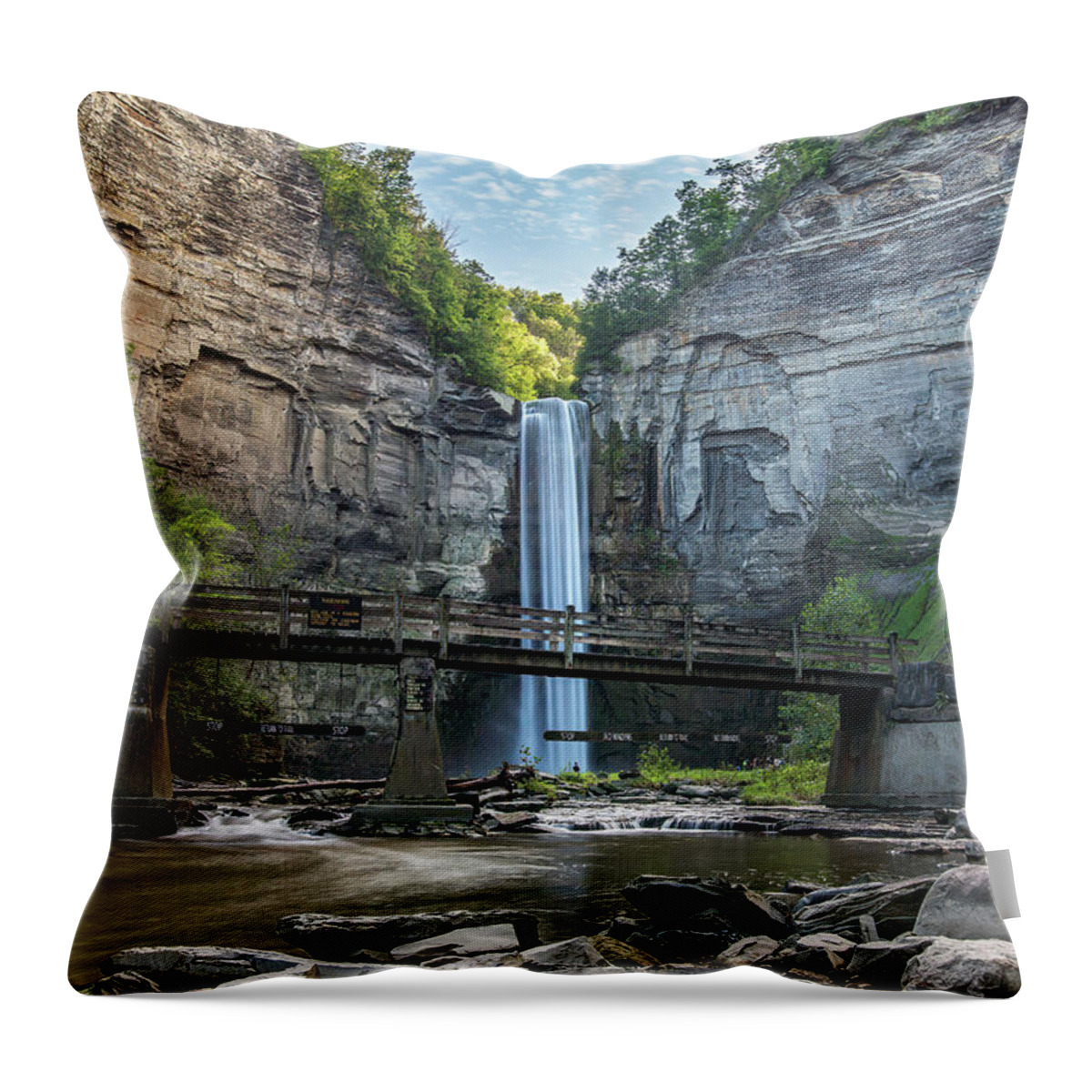 Taughannock Falls Throw Pillow featuring the photograph Taughannock Falls 3 by Dimitry Papkov