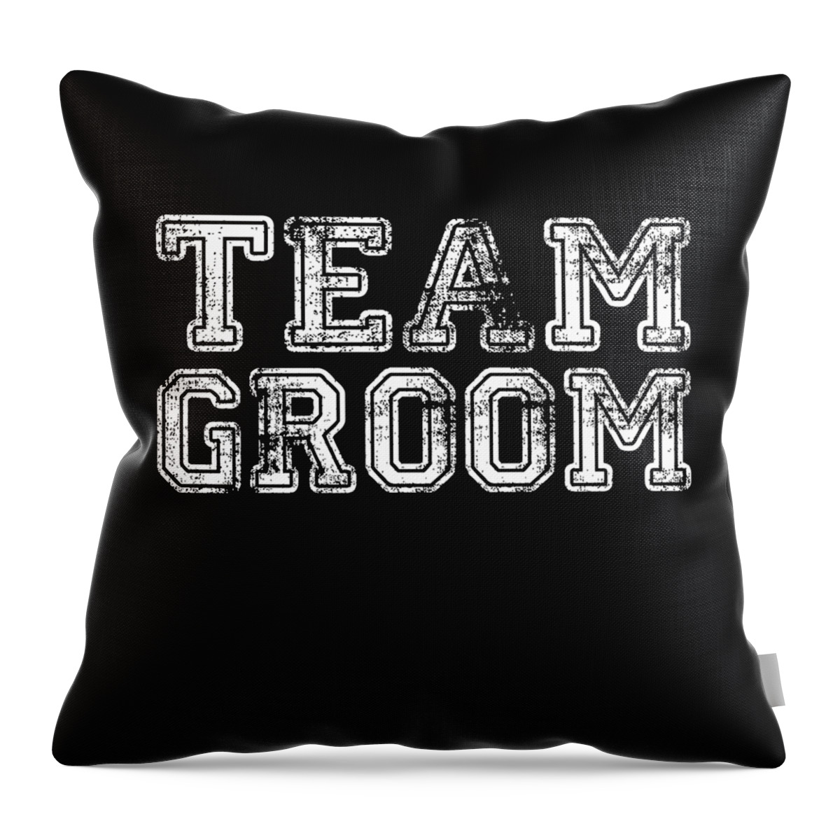 Funny Throw Pillow featuring the digital art Team Groom by Flippin Sweet Gear