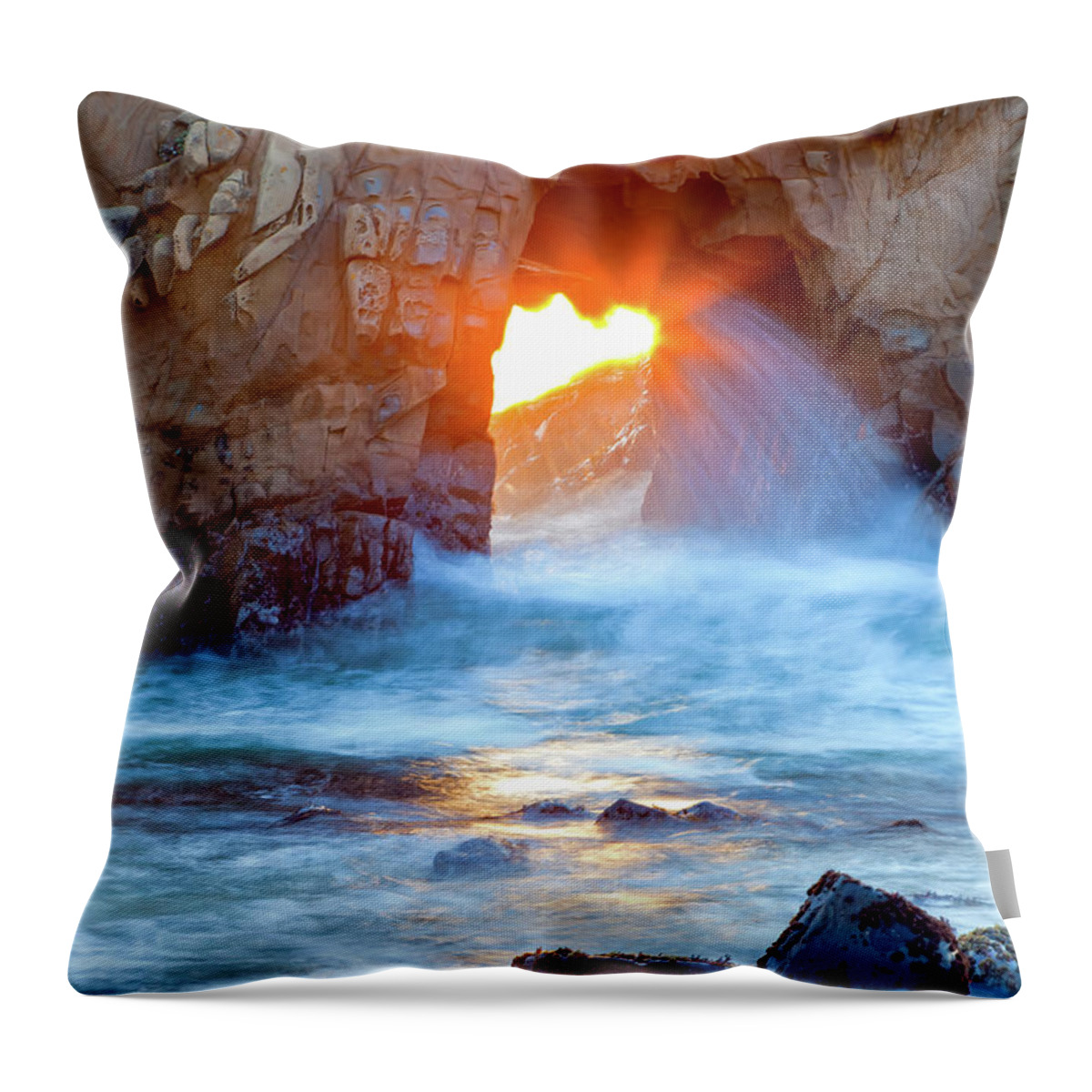 Landscape Throw Pillow featuring the photograph Tears of The Sun by Jonathan Nguyen