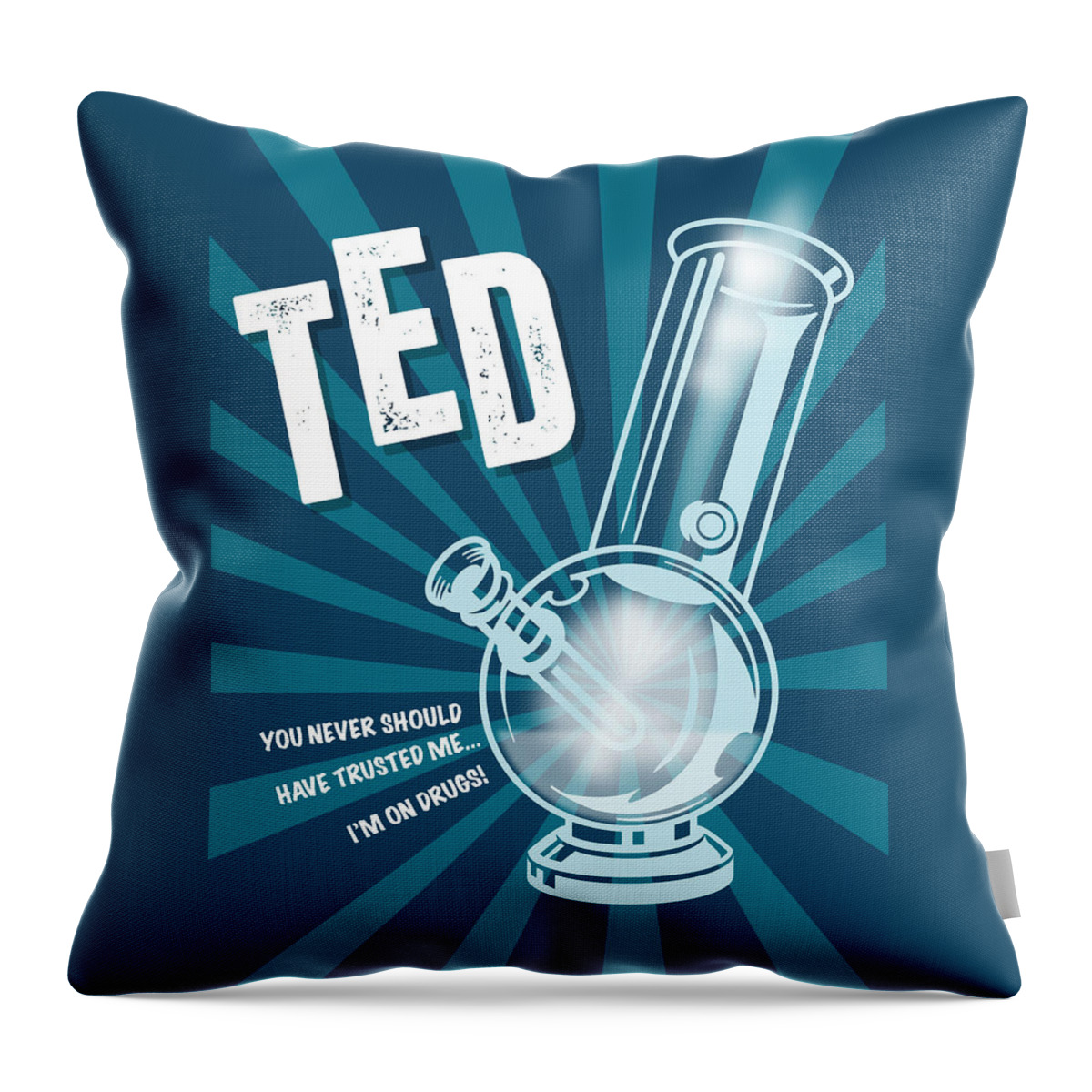 Movie Poster Throw Pillow featuring the digital art Ted - Atlernative Movie Poster by Movie Poster Boy