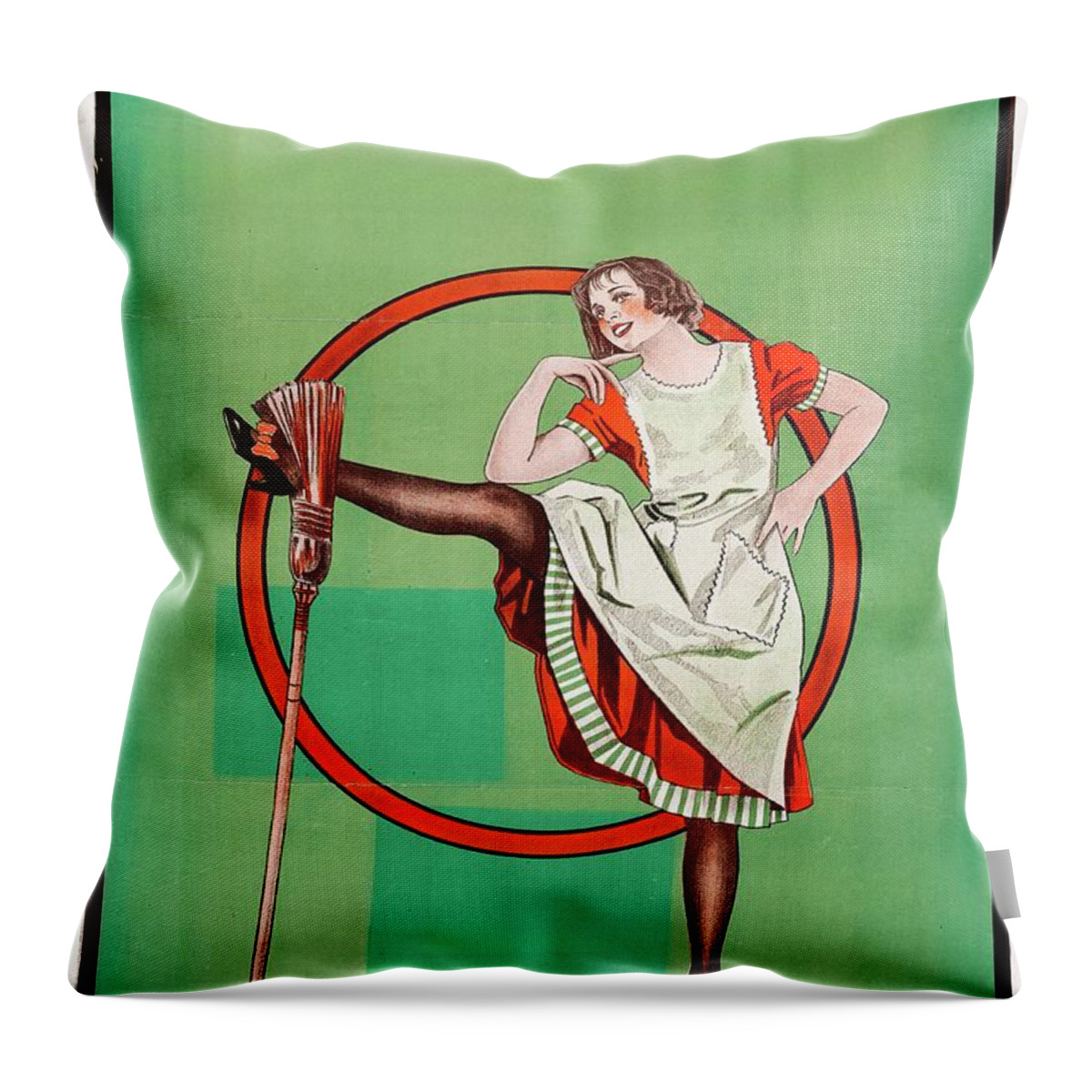 Ten Throw Pillow featuring the painting ''Ten Modern Commandments'', 1927, movie poster painting by Movie World Posters