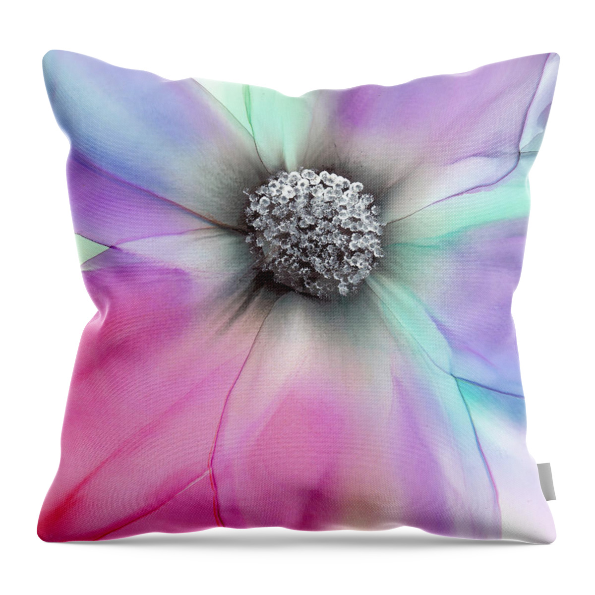 Flower Throw Pillow featuring the painting Tender by Kimberly Deene Langlois