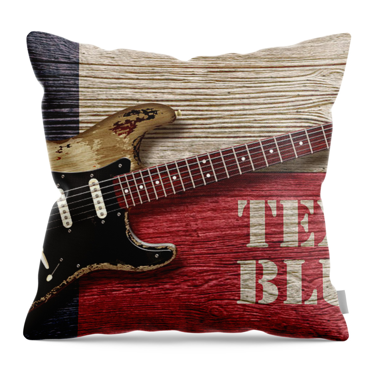 Blues Throw Pillow featuring the digital art Texas Blues by WB Johnston