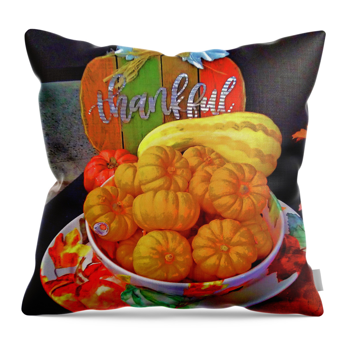 Portrait Throw Pillow featuring the photograph Thankful by Andrew Lawrence