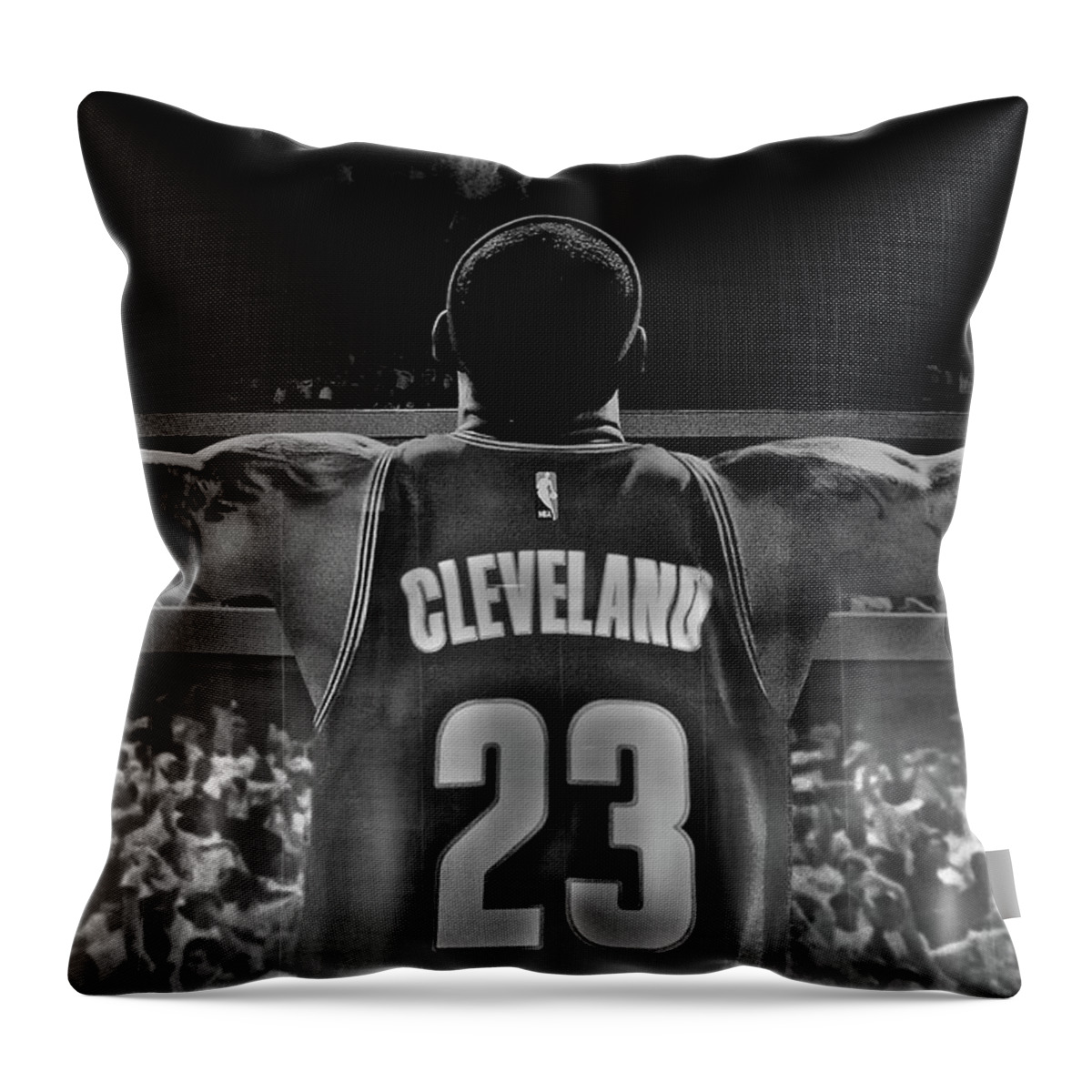 Lebron Throw Pillow featuring the photograph Thanks Lebron by Frozen in Time Fine Art Photography