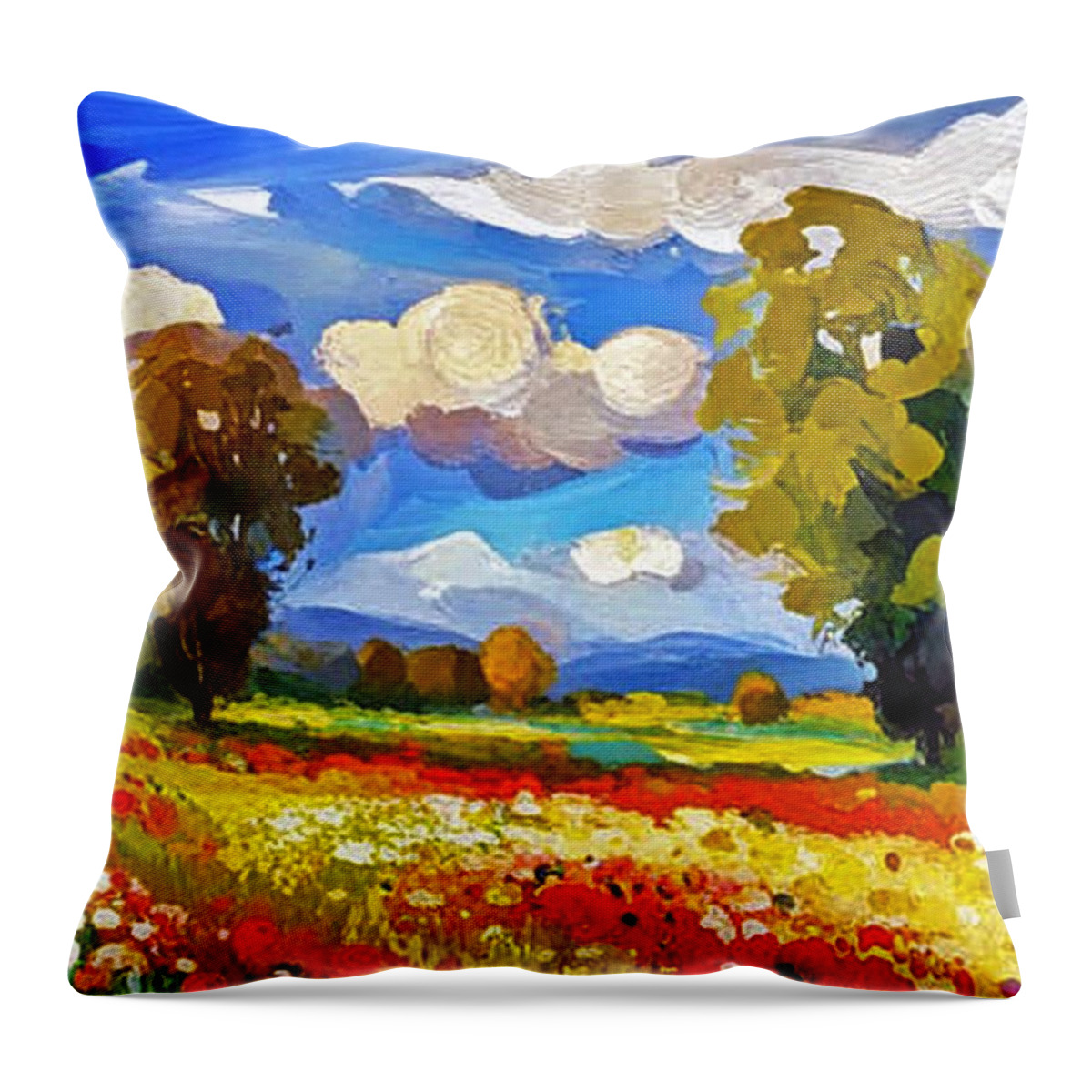 Ai Throw Pillow featuring the photograph The AI Meadow by Andrew Lawrence