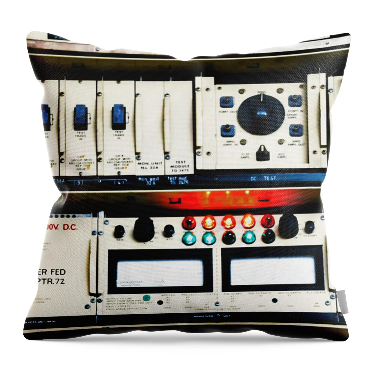 Nuclear Throw Pillow featuring the photograph The Beep-Beep Machine by Ian Hutson