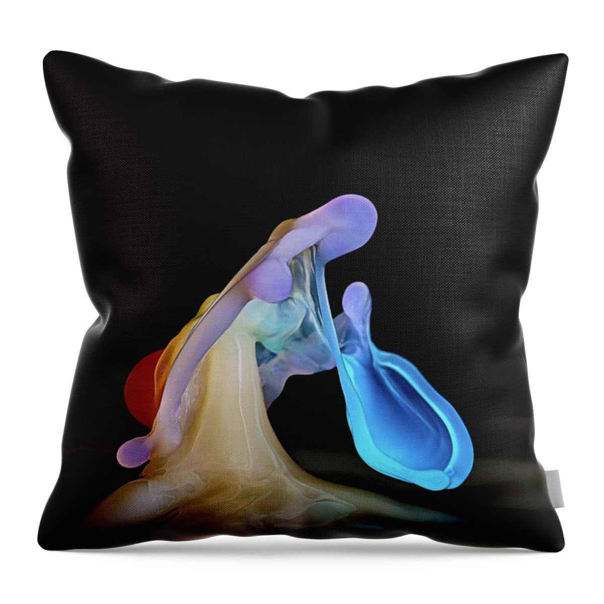 Water Drop Collision Throw Pillow featuring the photograph The Bow by Michael McKenney