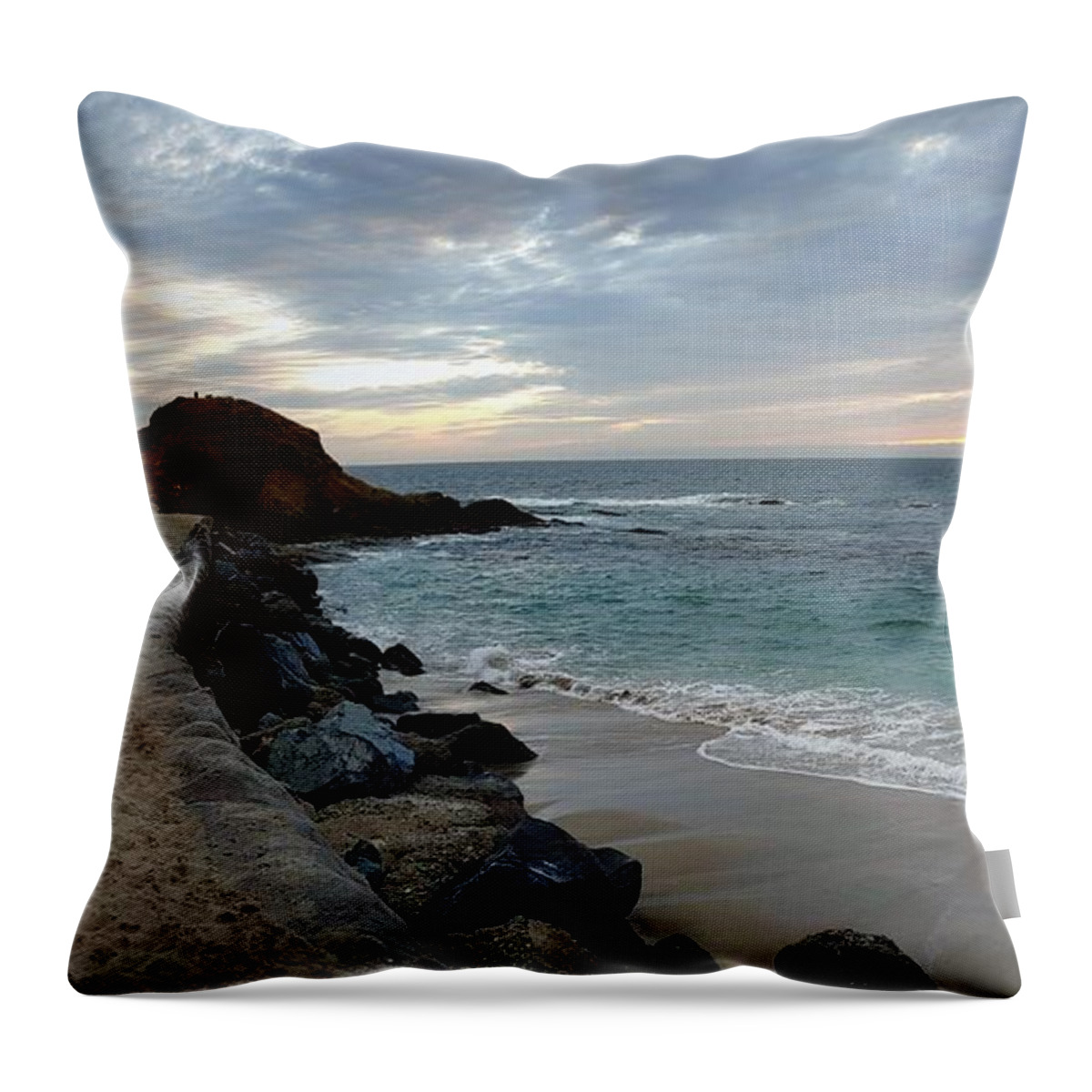 Beach Throw Pillow featuring the photograph The Calm Within the Storm by Marcus Jones