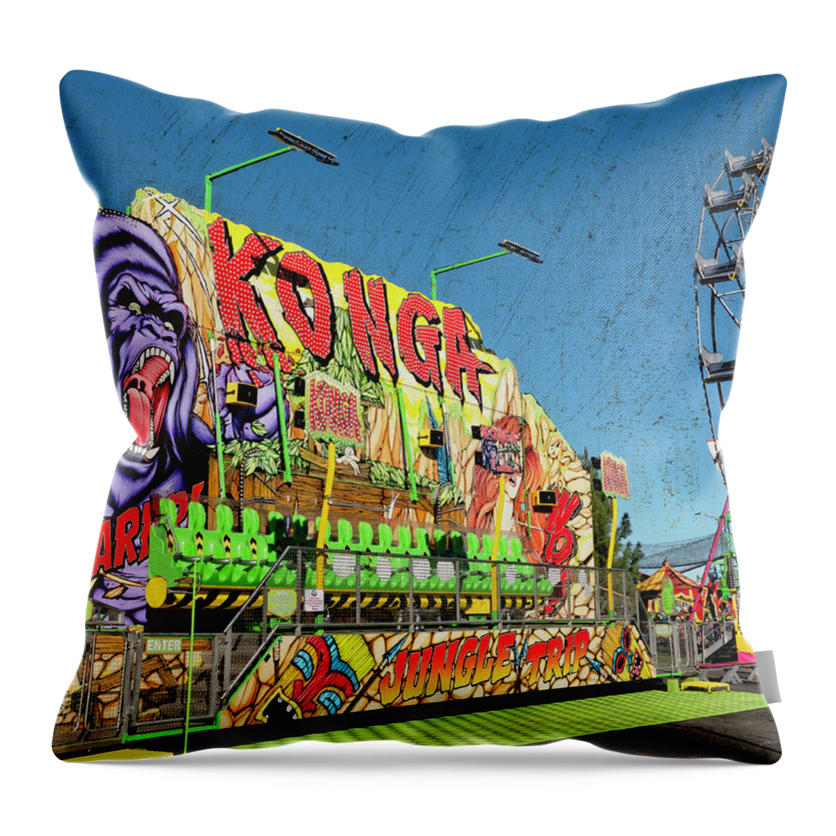 Carnival Throw Pillow featuring the photograph The Carnival by Sandra Selle Rodriguez