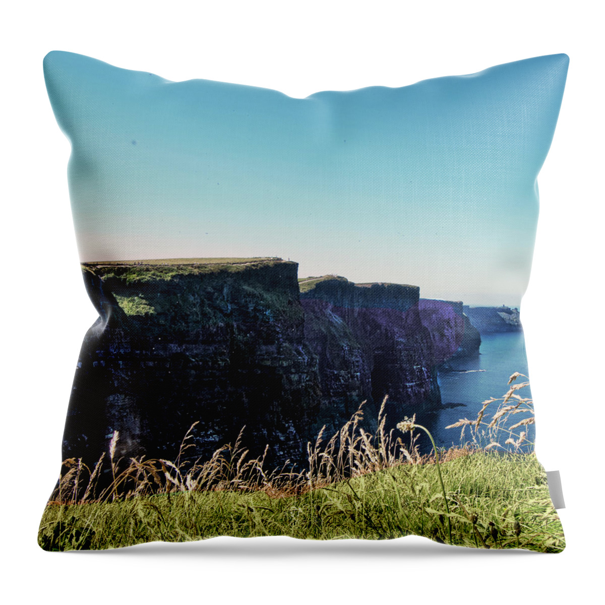 Ireland Throw Pillow featuring the photograph The Cliffs of Moher 3 by Edward Shmunes