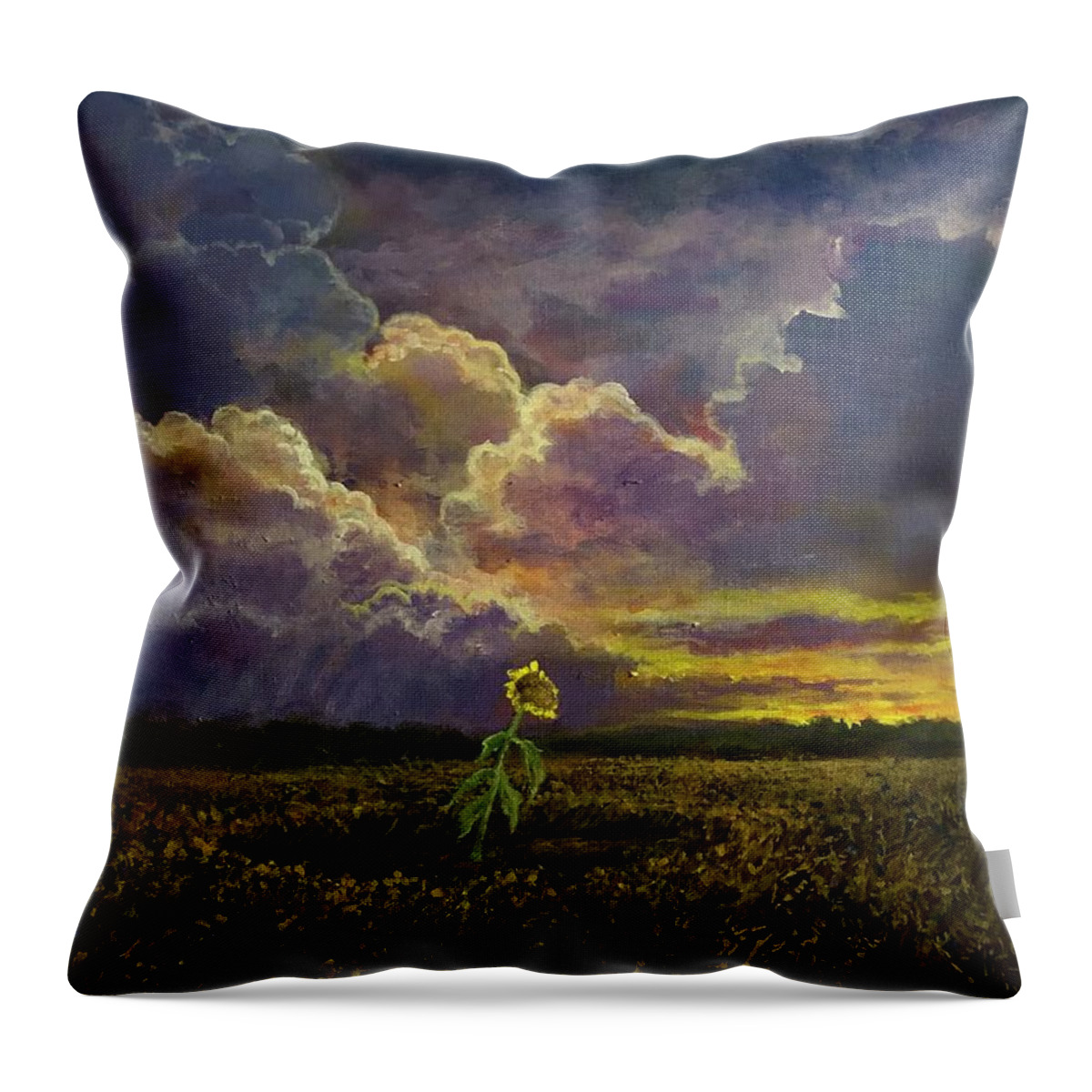 God Throw Pillow featuring the painting The Clock Of God I by Rand Burns
