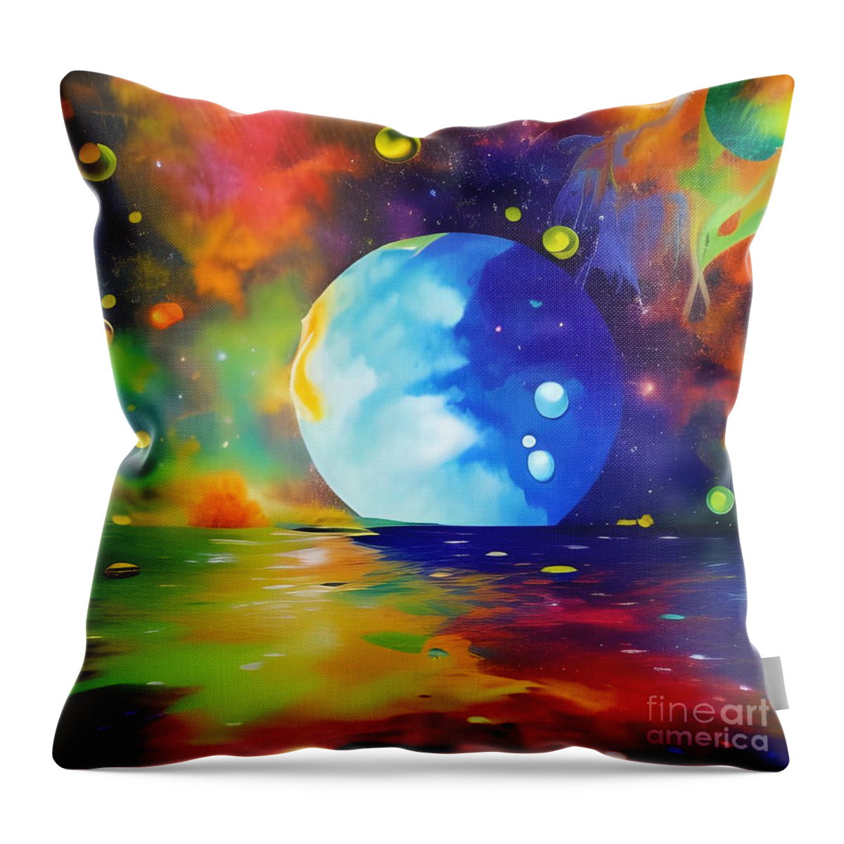 Cosmos Throw Pillow featuring the digital art The Cosmos by Robert Stanhope