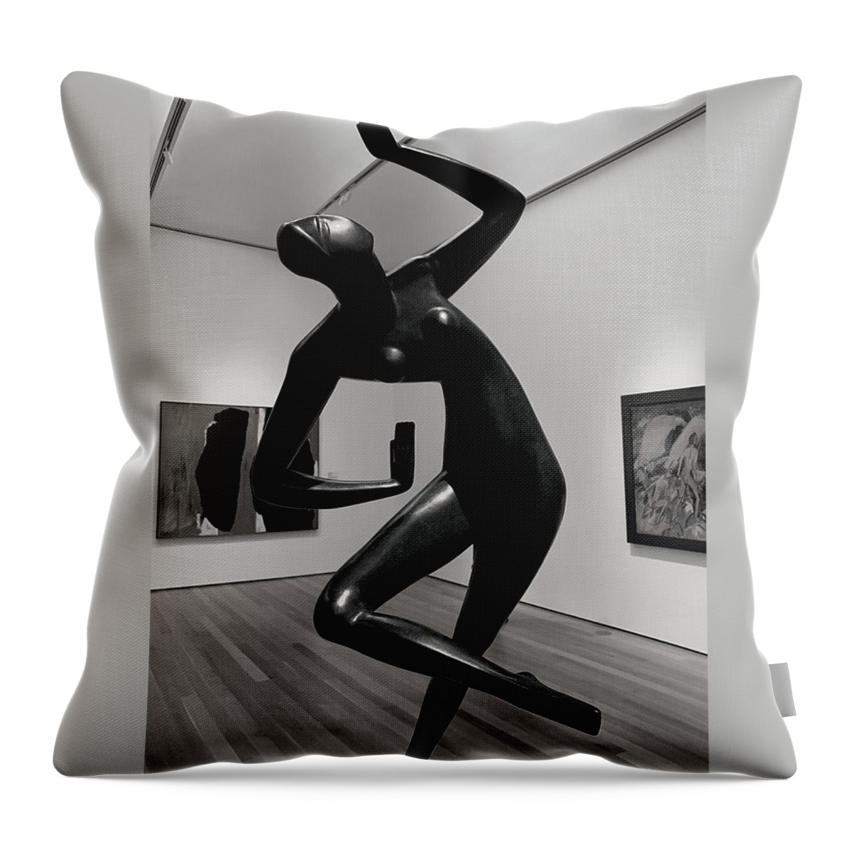 Sculpture Throw Pillow featuring the photograph The Dancer in the Dark by Lee Darnell