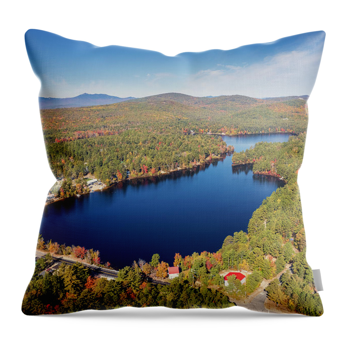  Throw Pillow featuring the photograph The Danforth's - Ossipee Lake, NH by John Rowe