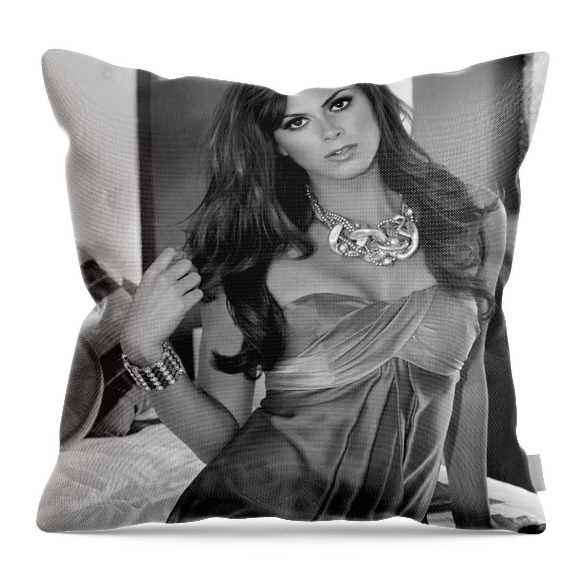 Lilian Throw Pillow featuring the photograph THE DAZZLING LILIAN Palm Springs by William Dey