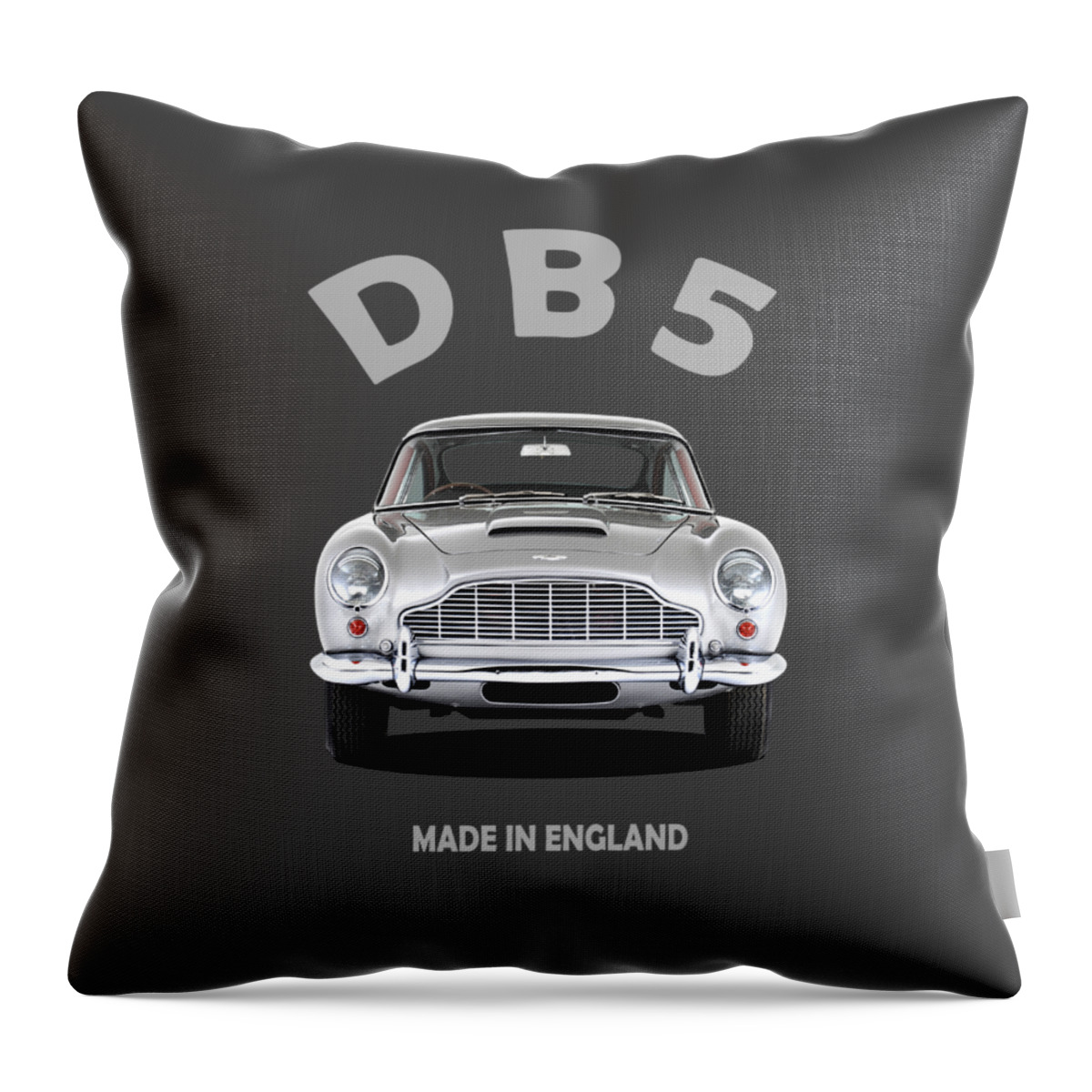 Aston Martin Db5 Throw Pillow featuring the photograph The DB5 Face by Mark Rogan