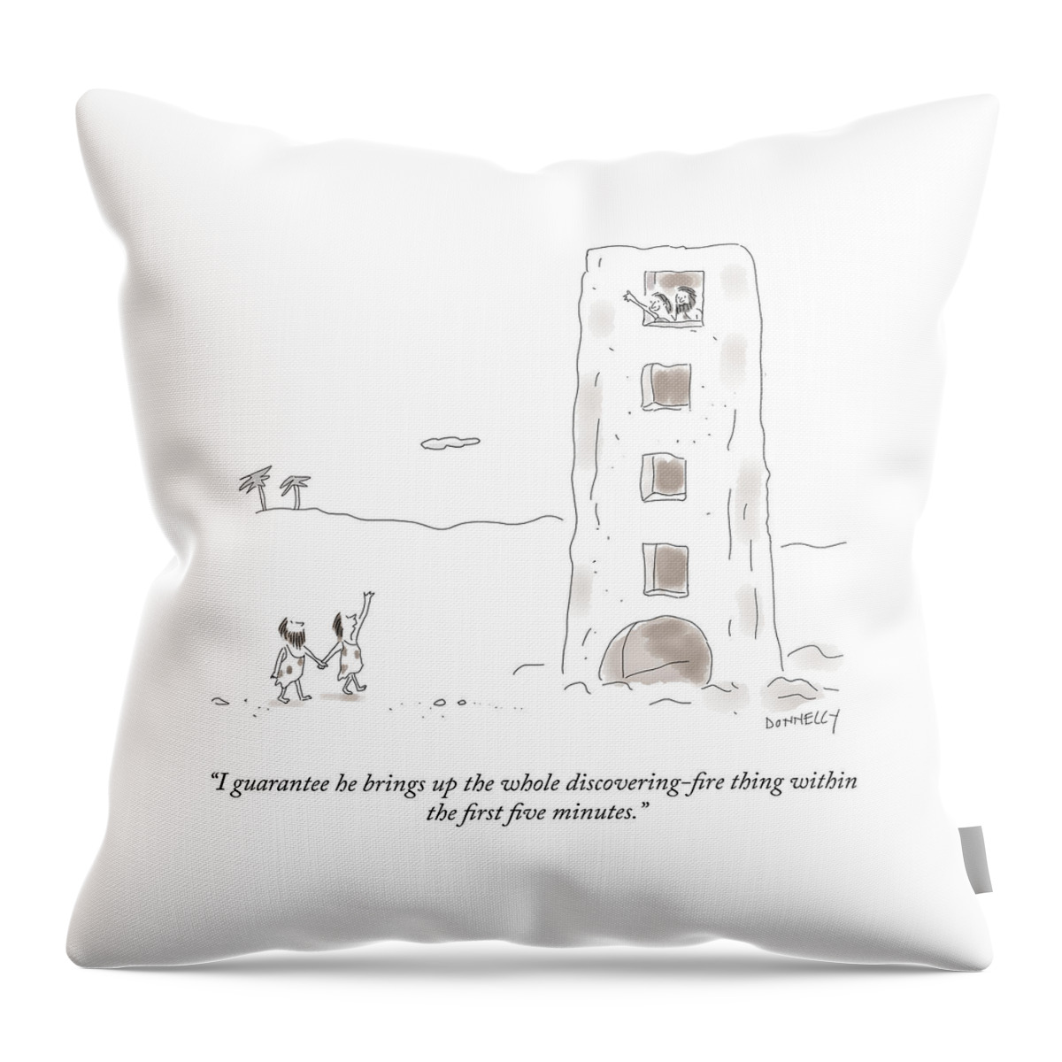 The Discovering-fire Thing Throw Pillow