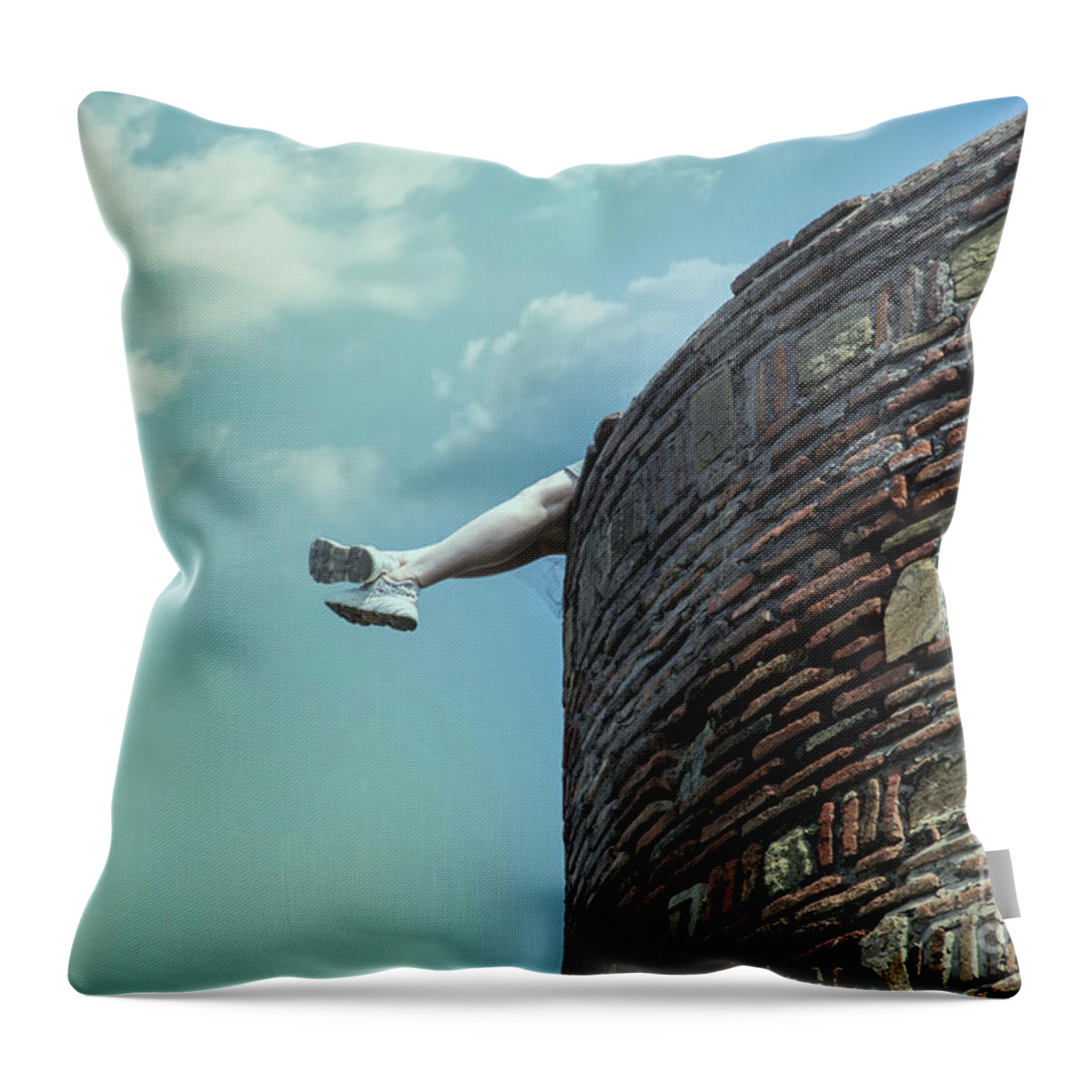 Height Throw Pillow featuring the photograph The Edge of Freeom by Susan Vineyard