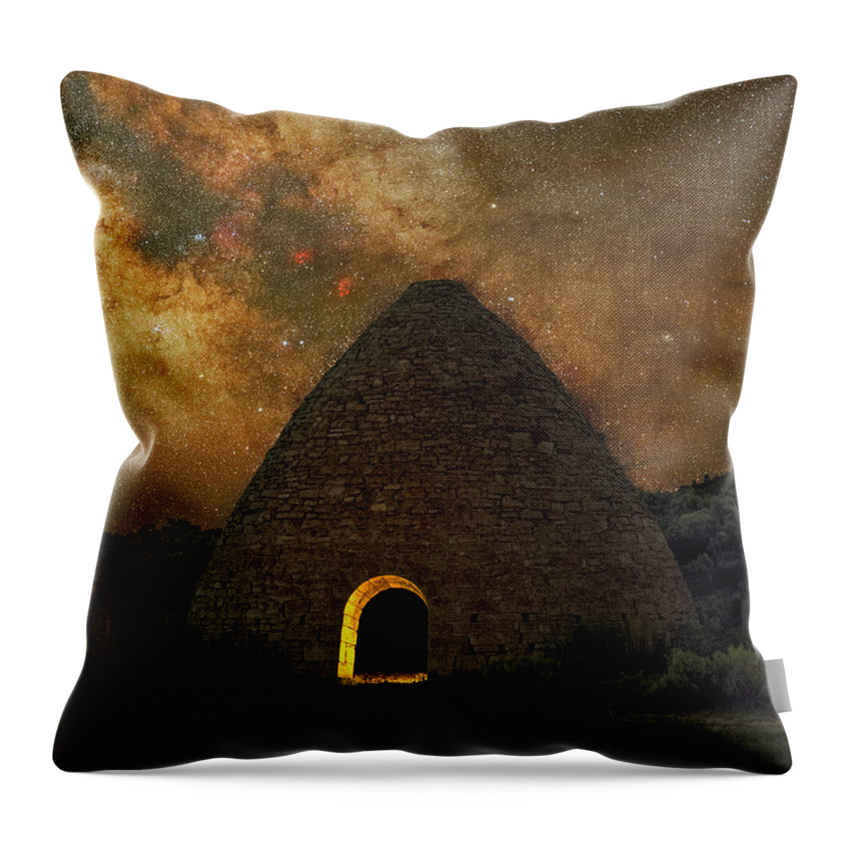 Nightscape Throw Pillow featuring the photograph The Fire of a Million Suns by Ralf Rohner