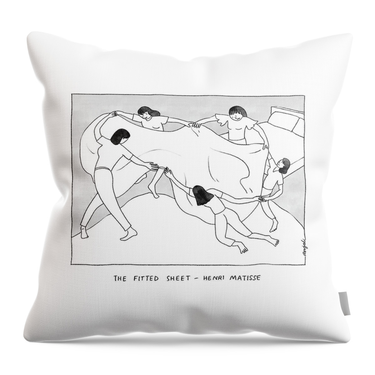 The Fitted Sheet Henri Matisse Throw Pillow