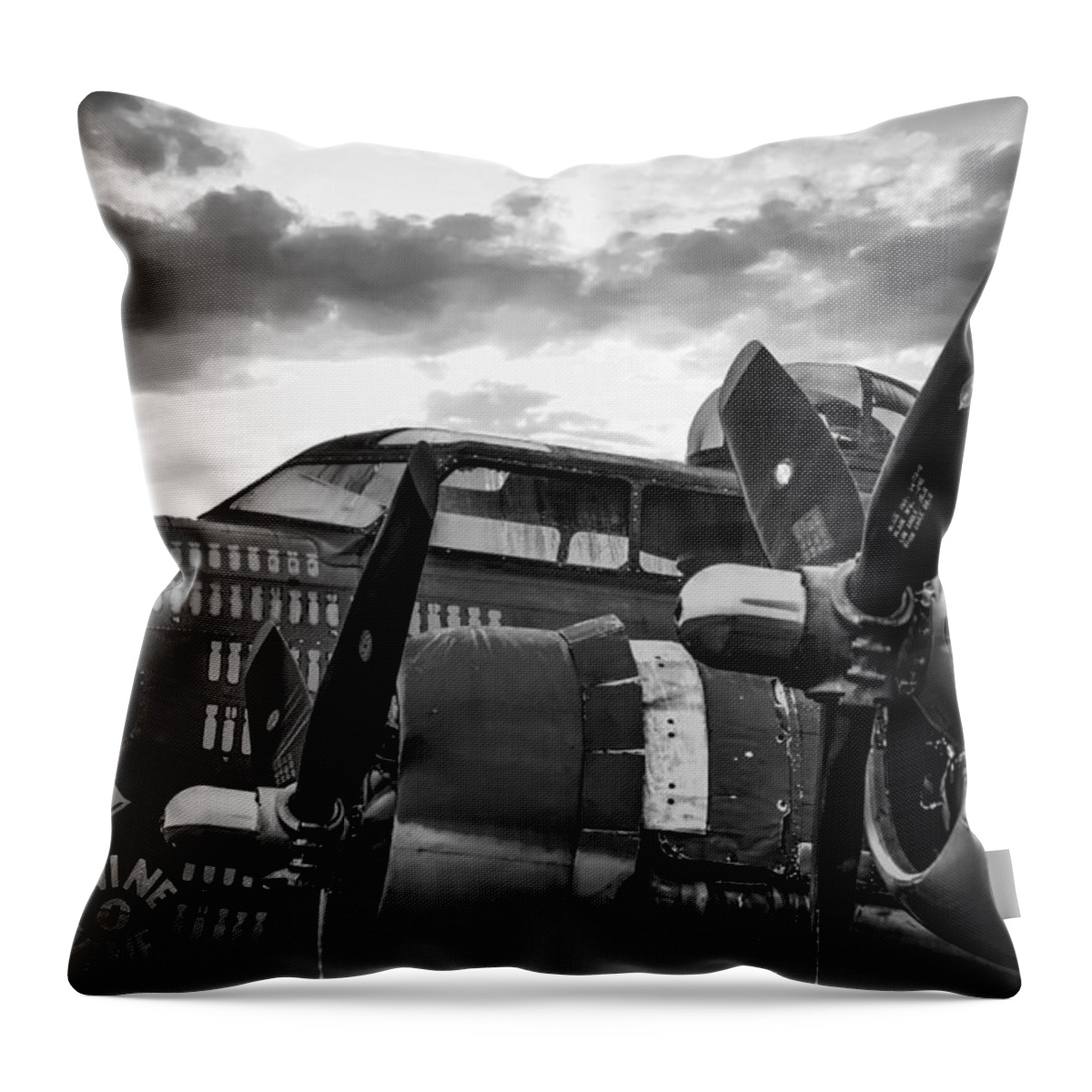 B17g Throw Pillow featuring the photograph The Front Office by Phil And Karen Rispin