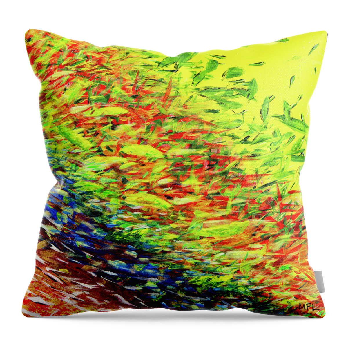  Throw Pillow featuring the painting The Gathering by Mark Lyons