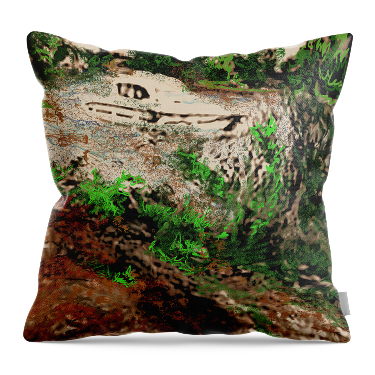 Boat Throw Pillow featuring the digital art The ghost ship by Richard CHESTER
