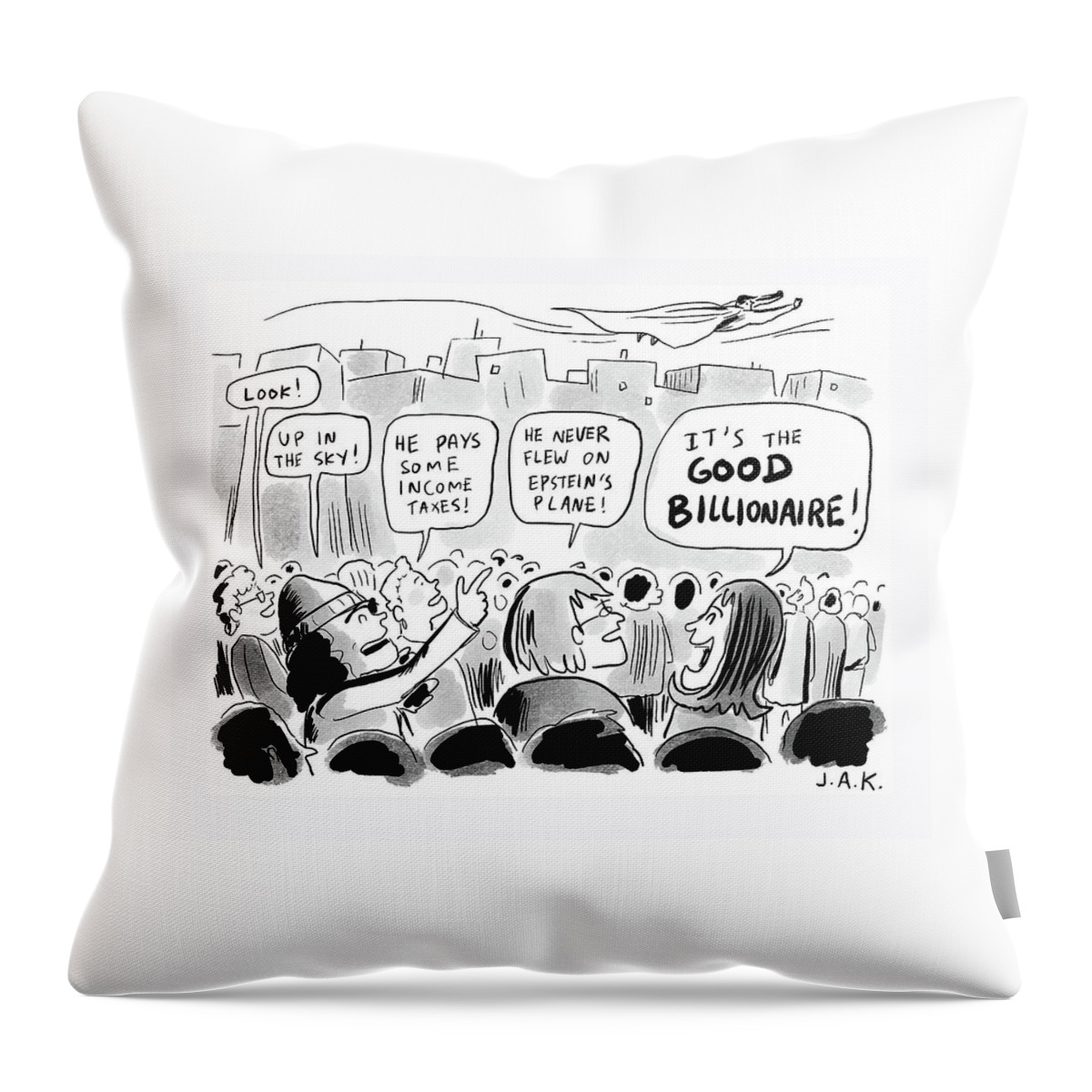 The Good Billionaire Throw Pillow