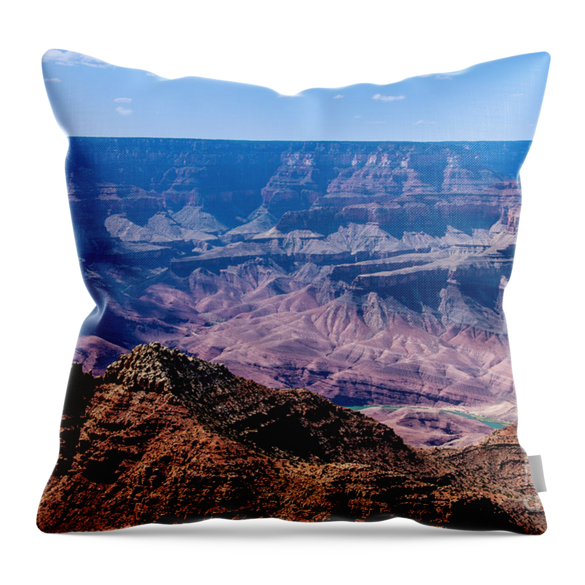 The Grand Canyon Arizona Throw Pillow featuring the digital art The Grand Canyon Arizona by Tammy Keyes
