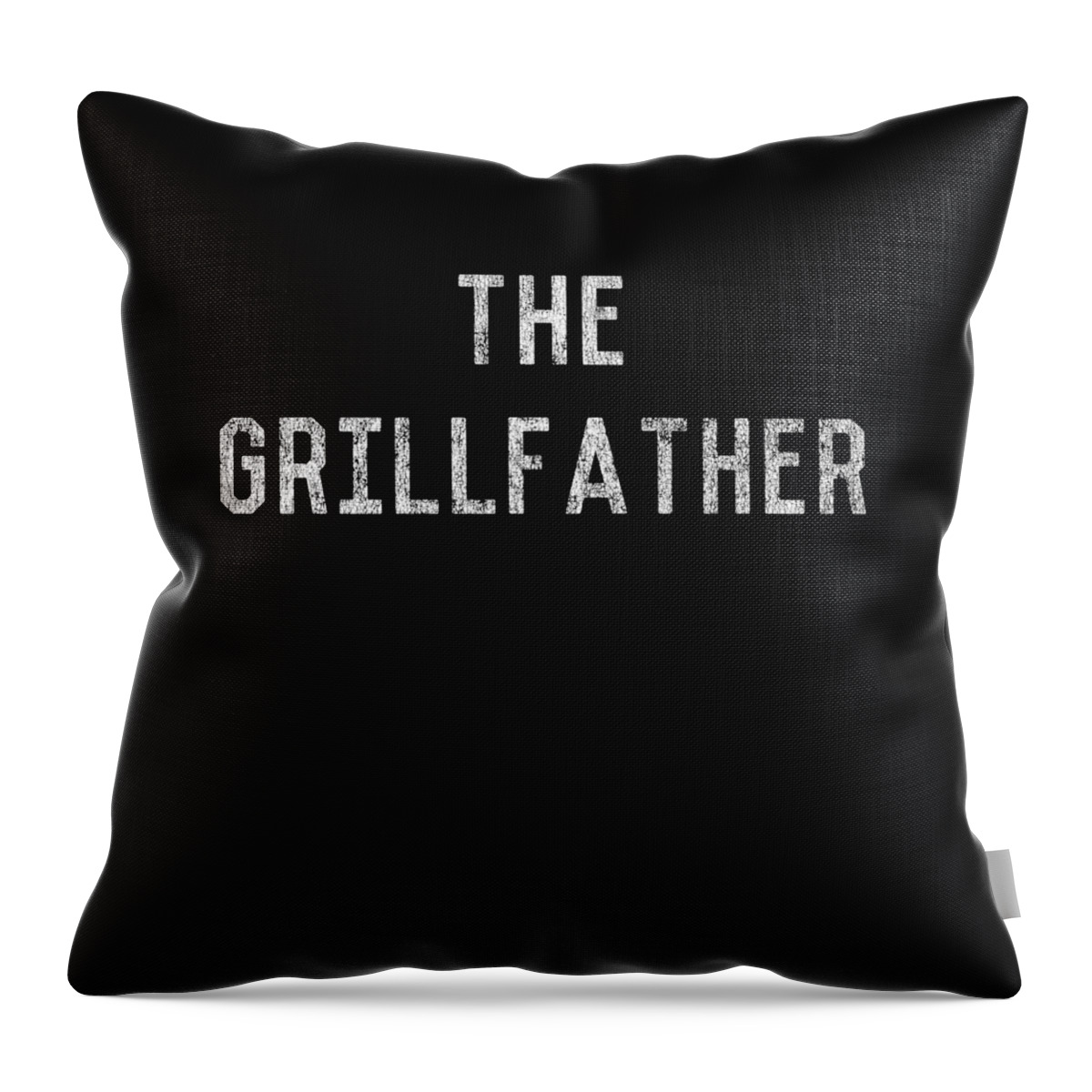 Funny Throw Pillow featuring the digital art The Grillfather Retro by Flippin Sweet Gear