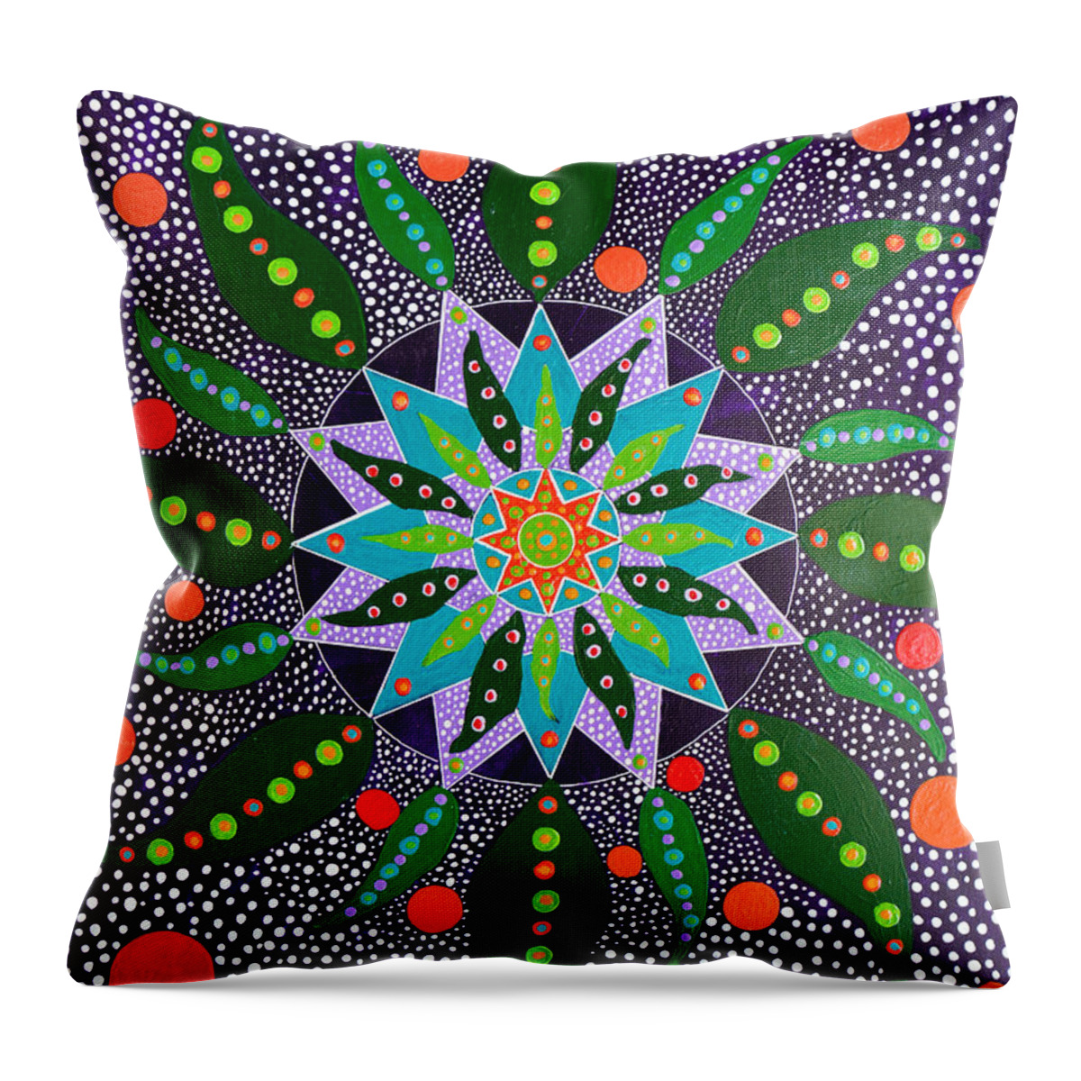 Shamanism Throw Pillow featuring the painting The Heart of the Seed by Howard Charing