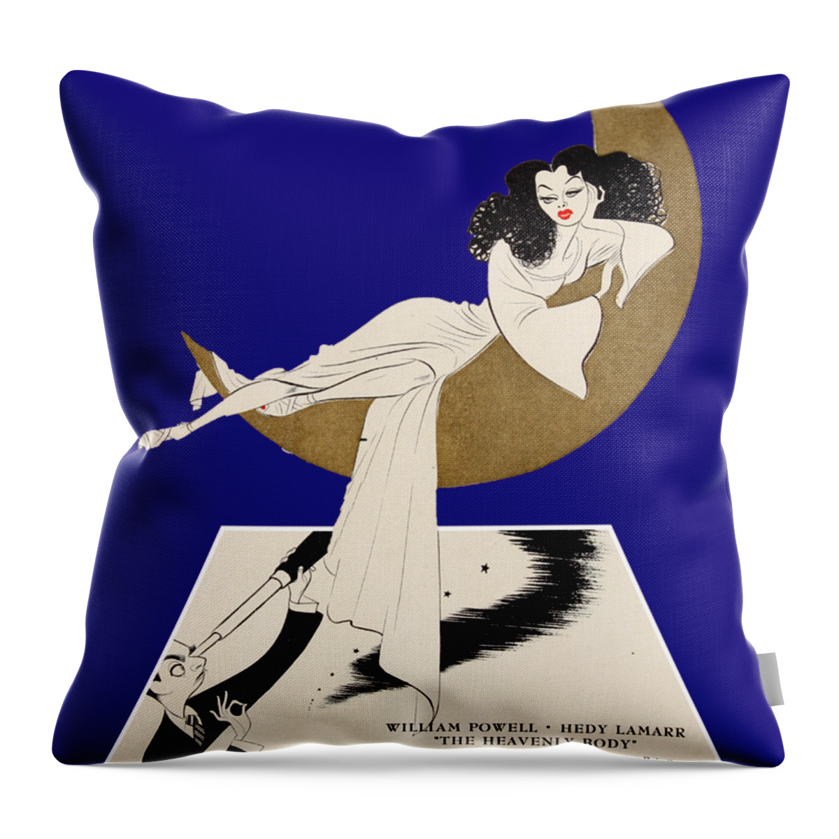 Heavenly Throw Pillow featuring the mixed media ''The Heavenly Body'', 1944, 3d movie poster by Movie World Posters