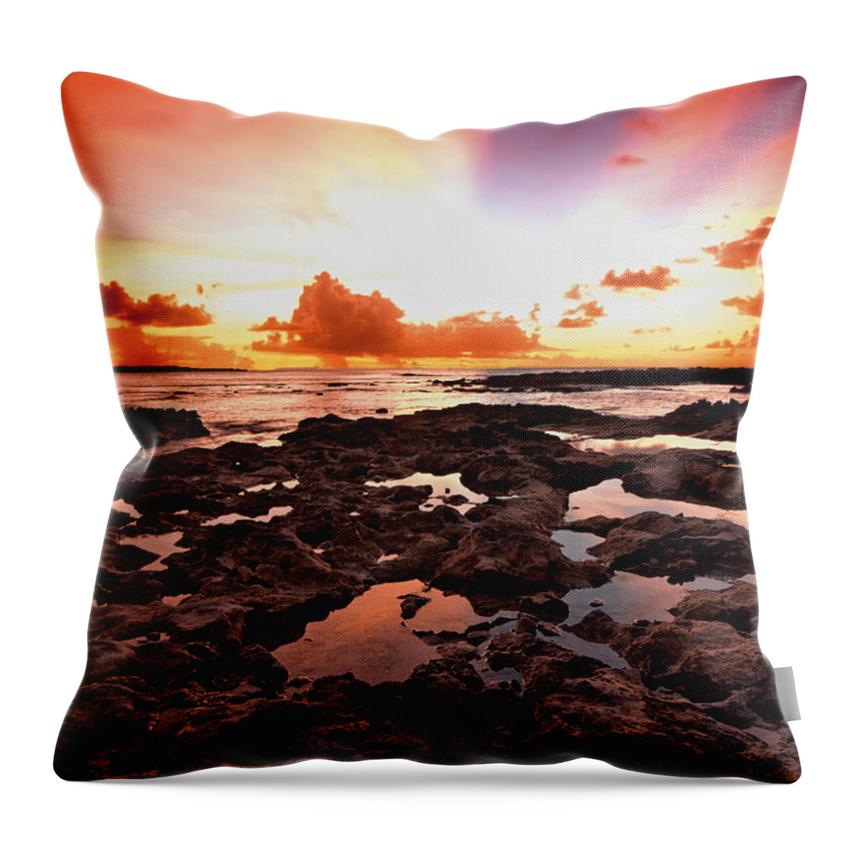 Sunset Throw Pillow featuring the photograph The Heavens Opened Up by Montez Kerr