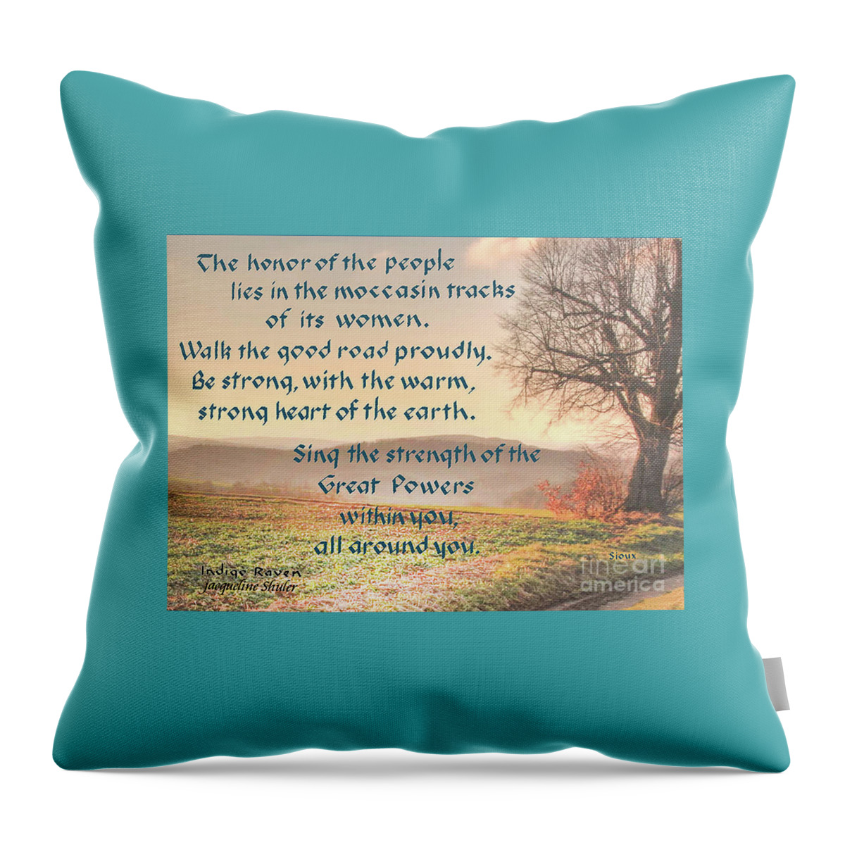 Women Throw Pillow featuring the digital art The Honor of the People is its Women by Jacqueline Shuler