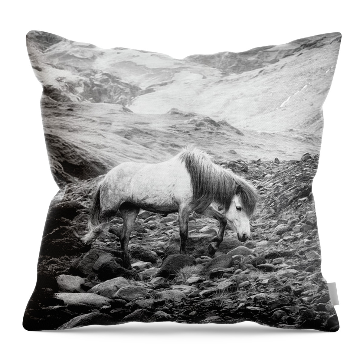 Photographs Throw Pillow featuring the photograph The Journey II - Horse Art by Lisa Saint