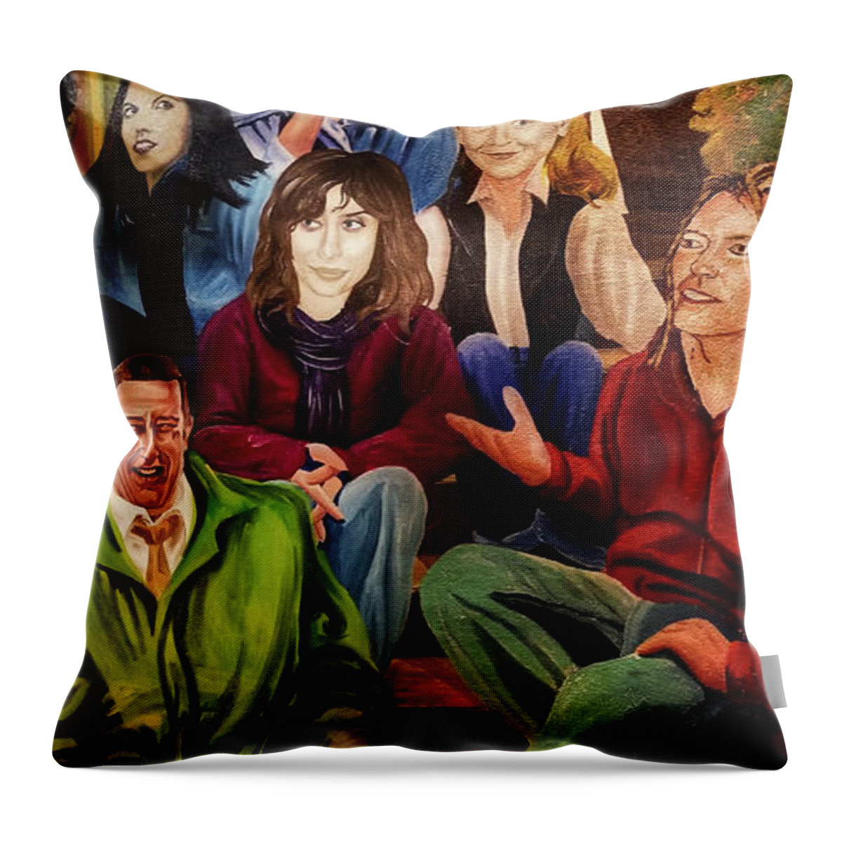 Mural Throw Pillow featuring the photograph The Jury by Gene Taylor