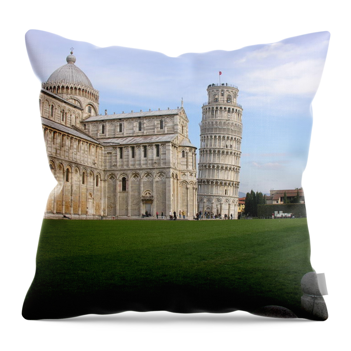 The Leaning Tower Of Pisa Throw Pillow featuring the photograph The Leaning Tower of Pisa by Regina Muscarella