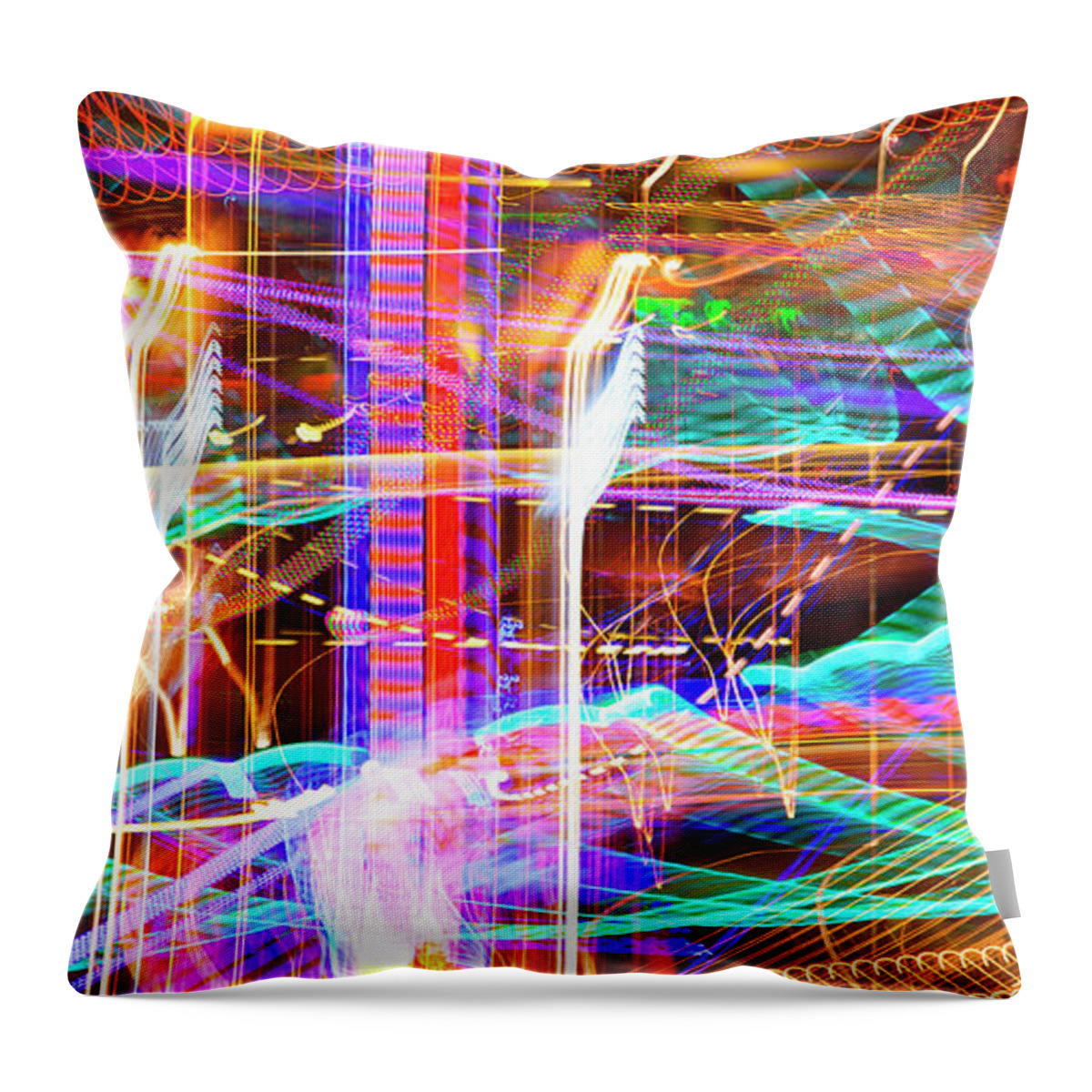 Electric-color-design Throw Pillow featuring the photograph The Light Of God by Acropolis De Versailles