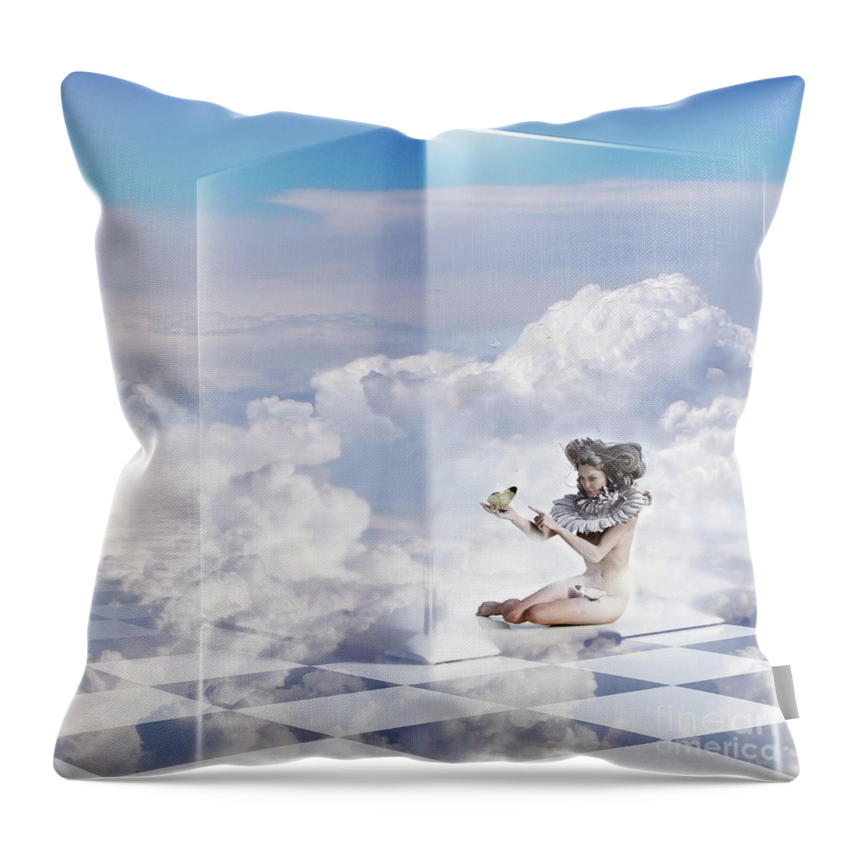 Surrealism Throw Pillow featuring the digital art The little things Part two by Jacky Gerritsen