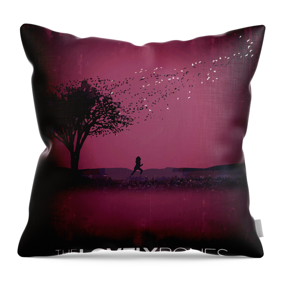 Movie Poster Throw Pillow featuring the digital art The Lovely Bones by Bo Kev